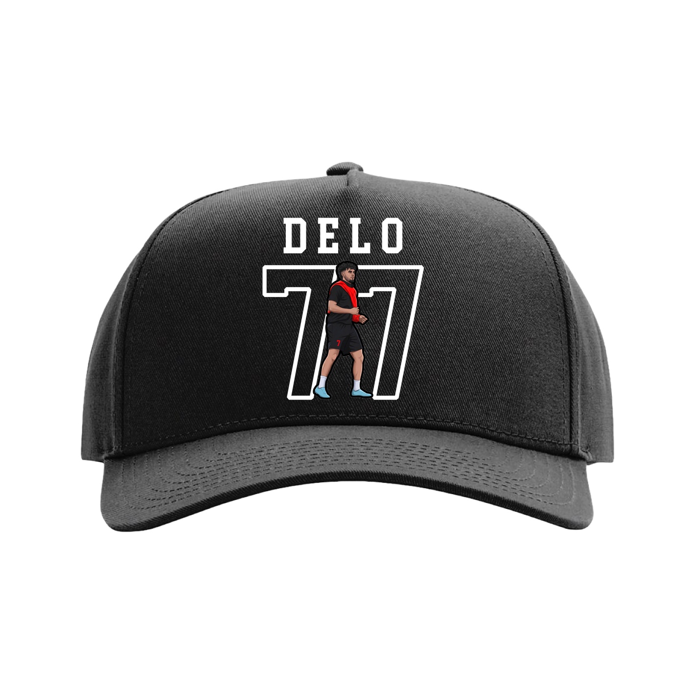 Full Fabric Five-Panel Champ Cap — Shirsey in Black