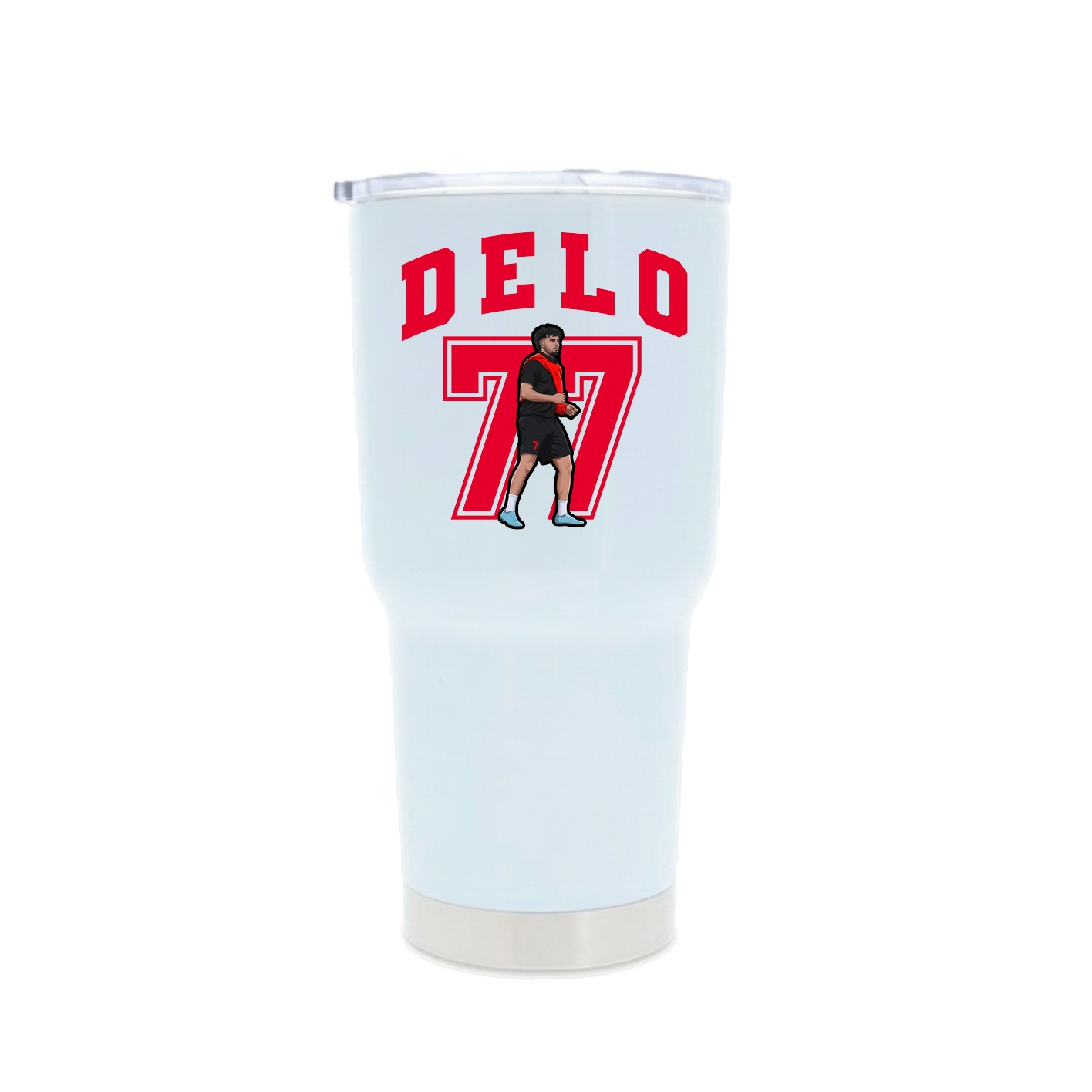 30oz Stainless Steel Tumbler — Number in White