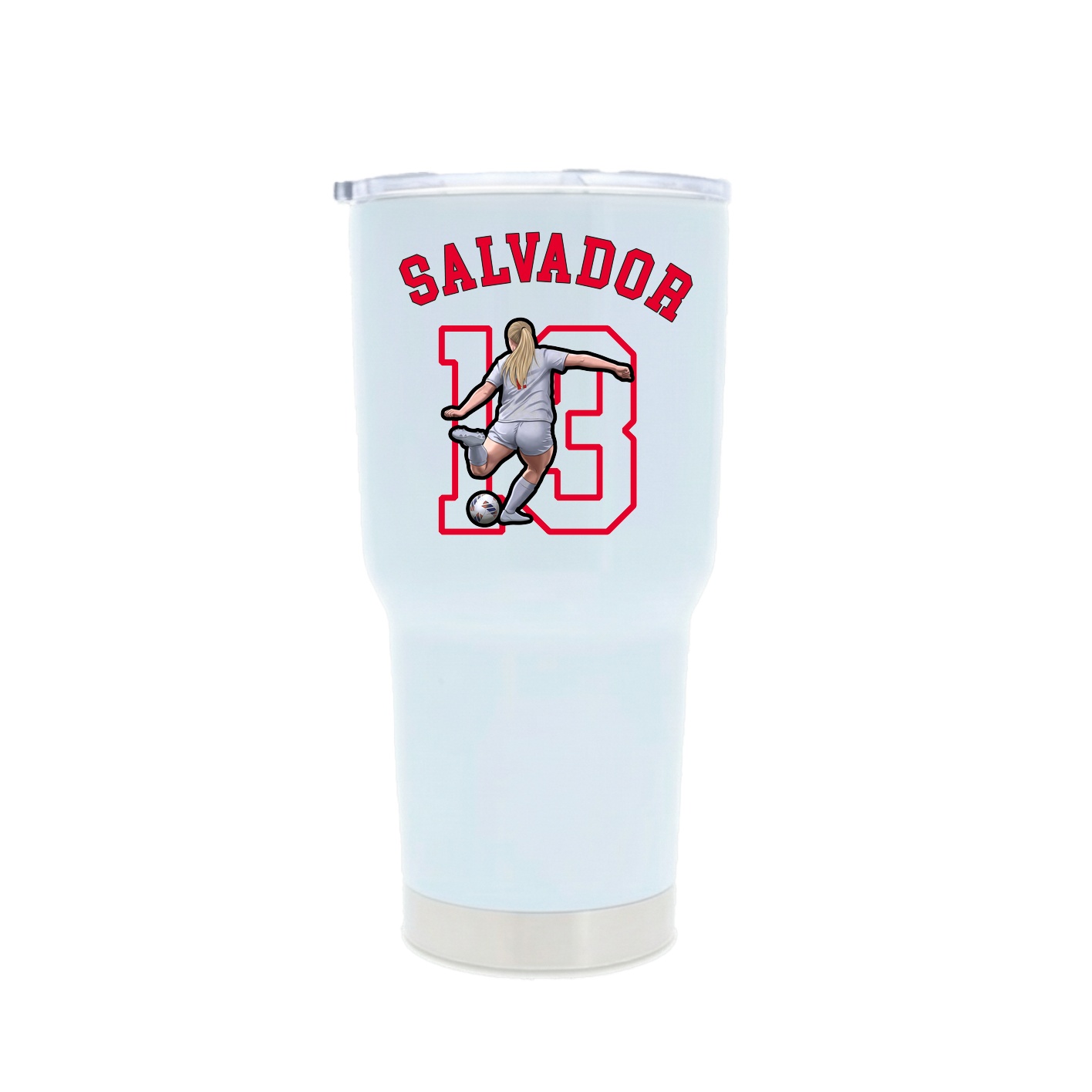 30oz Stainless Steel Tumbler — Shirsey Arch in White