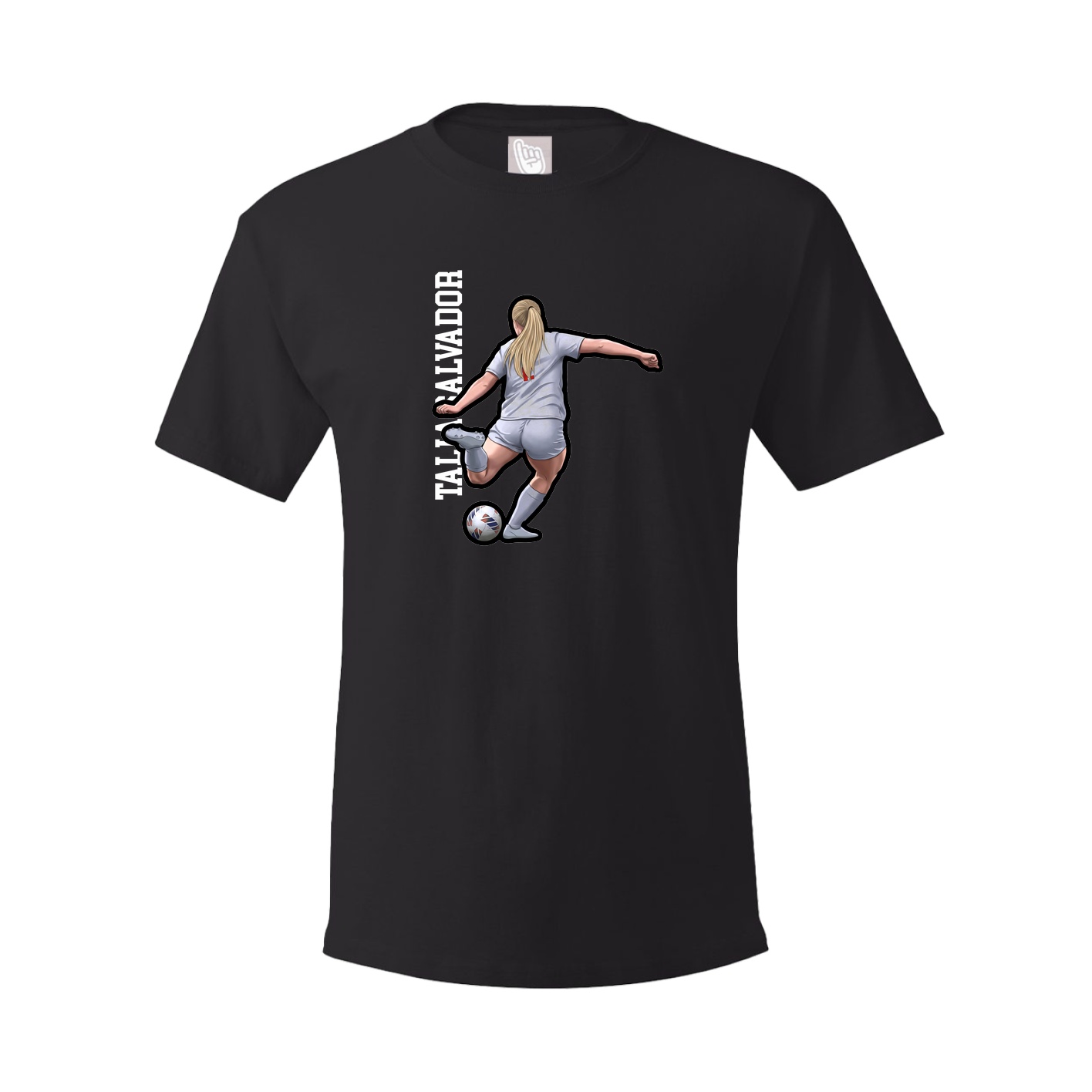Youth Tee — Name Vertical in Black