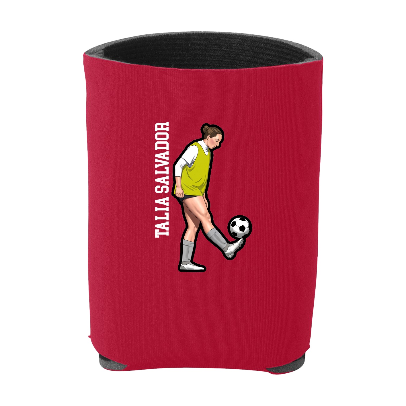 Can Holder — Name Vertical in Red