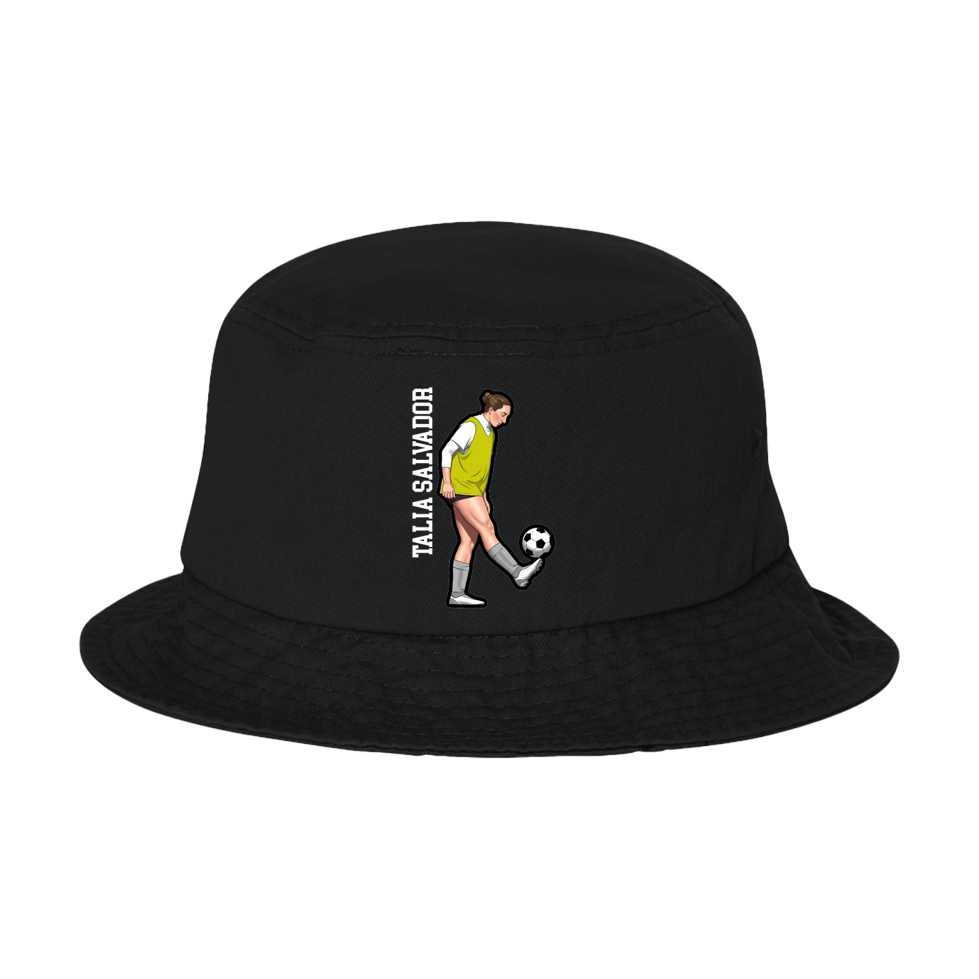 Bucket Cap — Name Vertical in Black