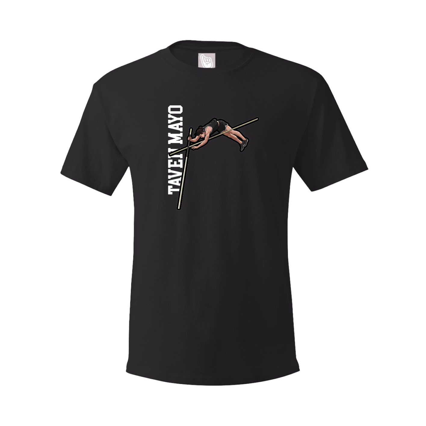 Youth Tee — Name Vertical in Black