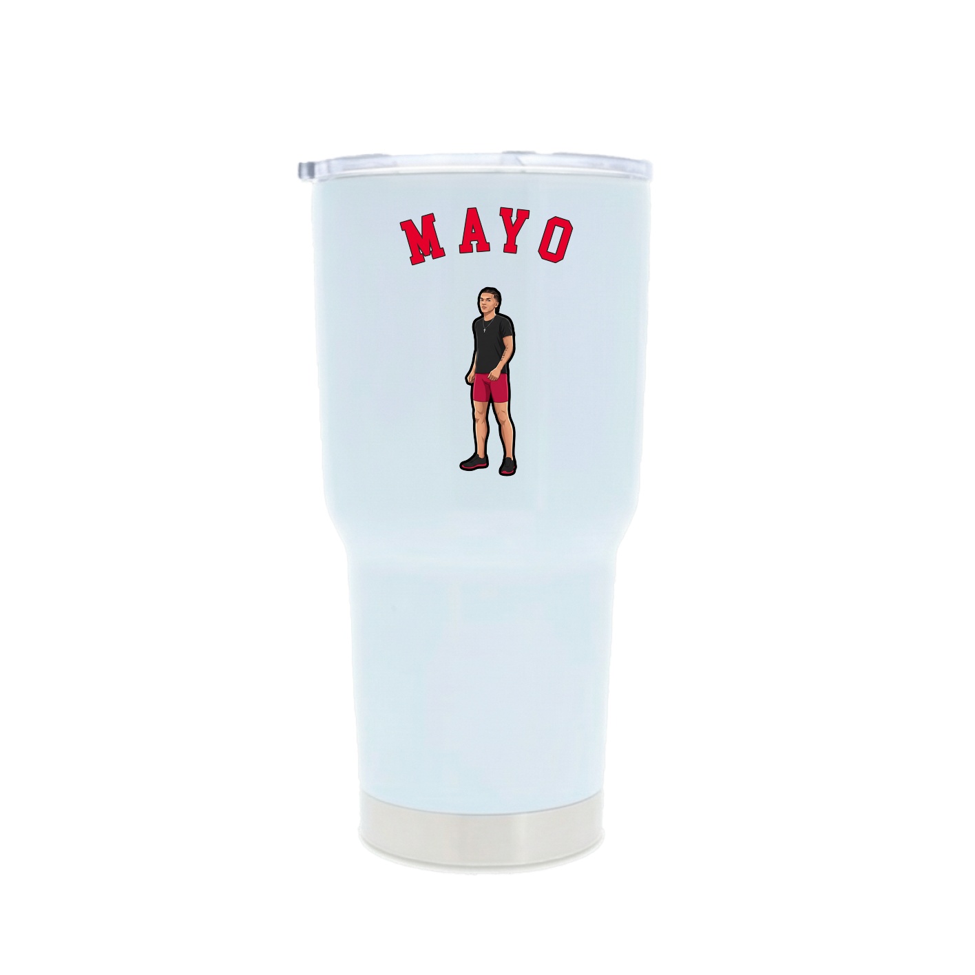 30oz Stainless Steel Tumbler — Shirsey Arch in White