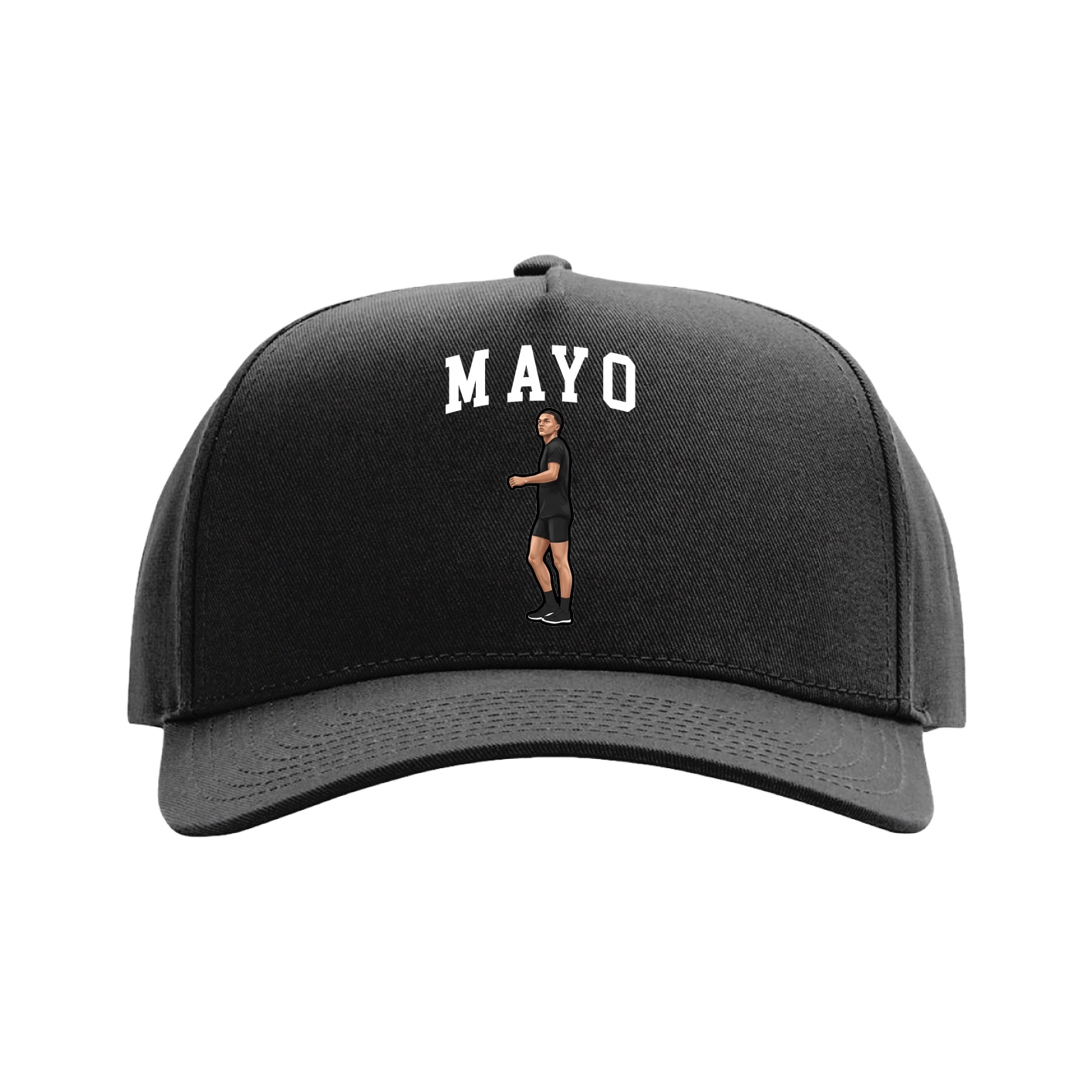 Full Fabric Five-Panel Champ Cap — Shirsey in Black