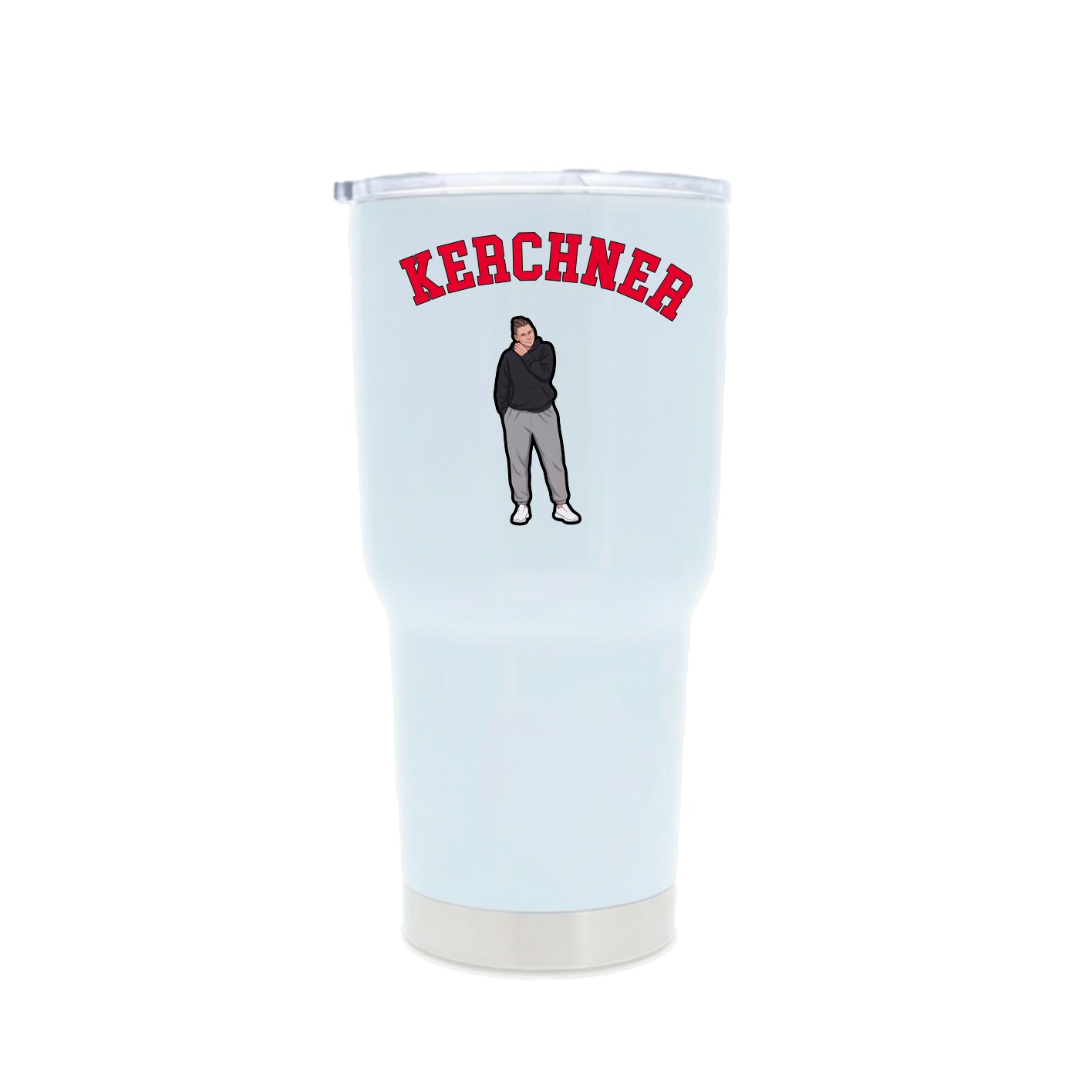 30oz Stainless Steel Tumbler — Shirsey Arch in White