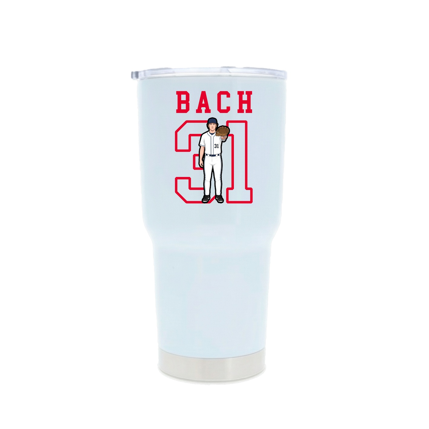 30oz Stainless Steel Tumbler — Shirsey in White