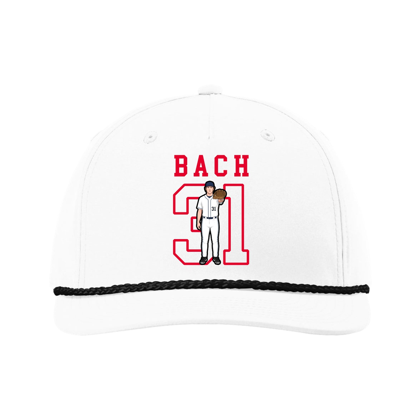 Five-Panel Classic Rope Cap — Shirsey in White
