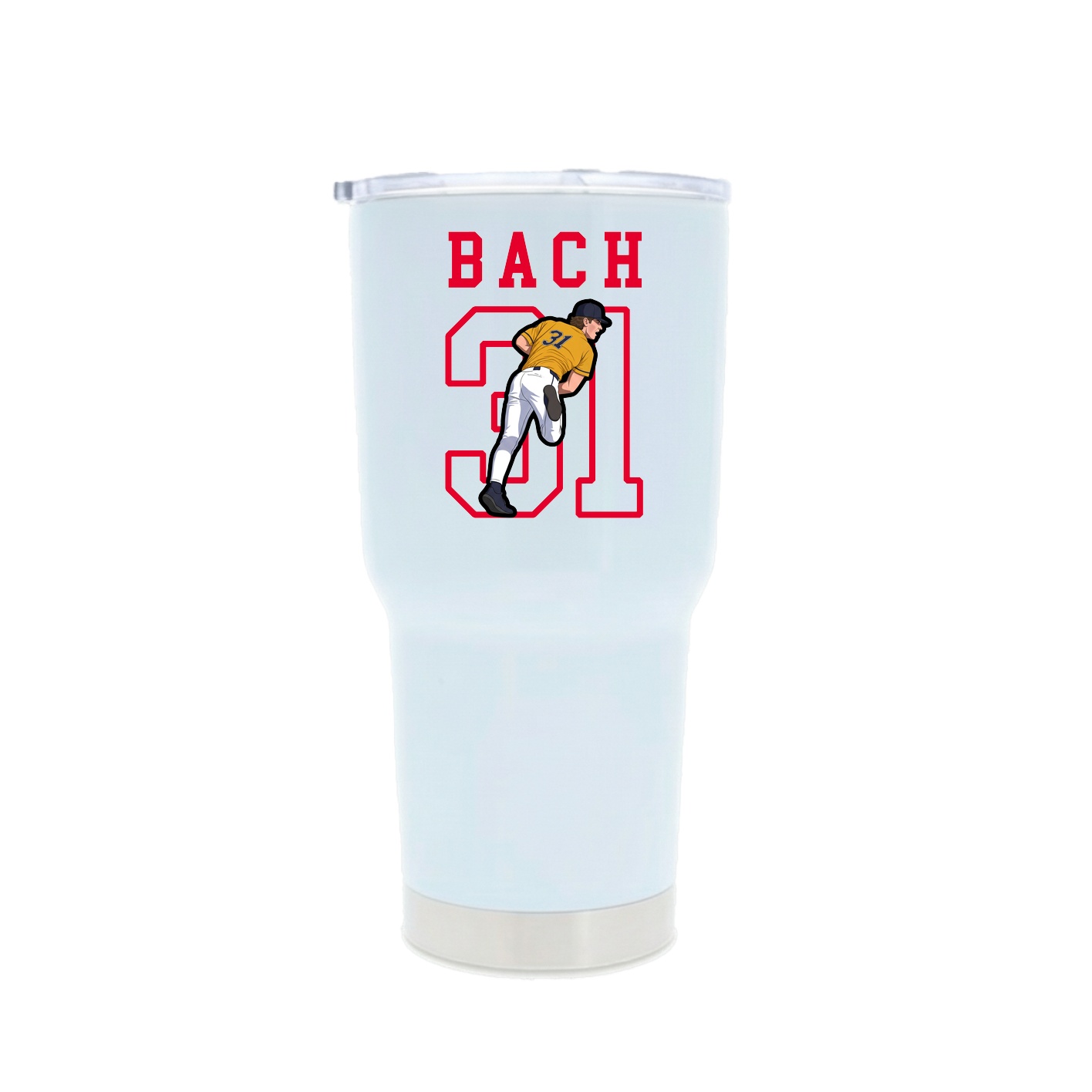 30oz Stainless Steel Tumbler — Shirsey in White