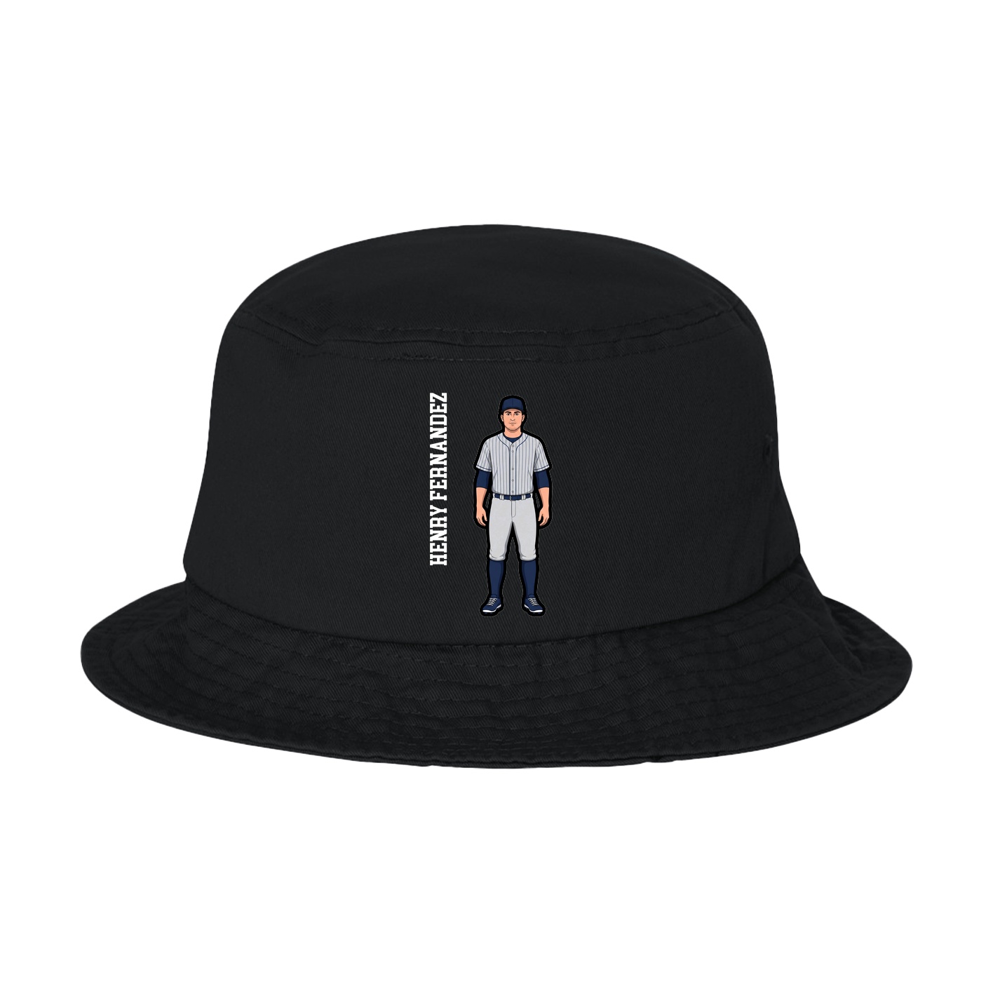 Bucket Cap — Name Vertical in Black