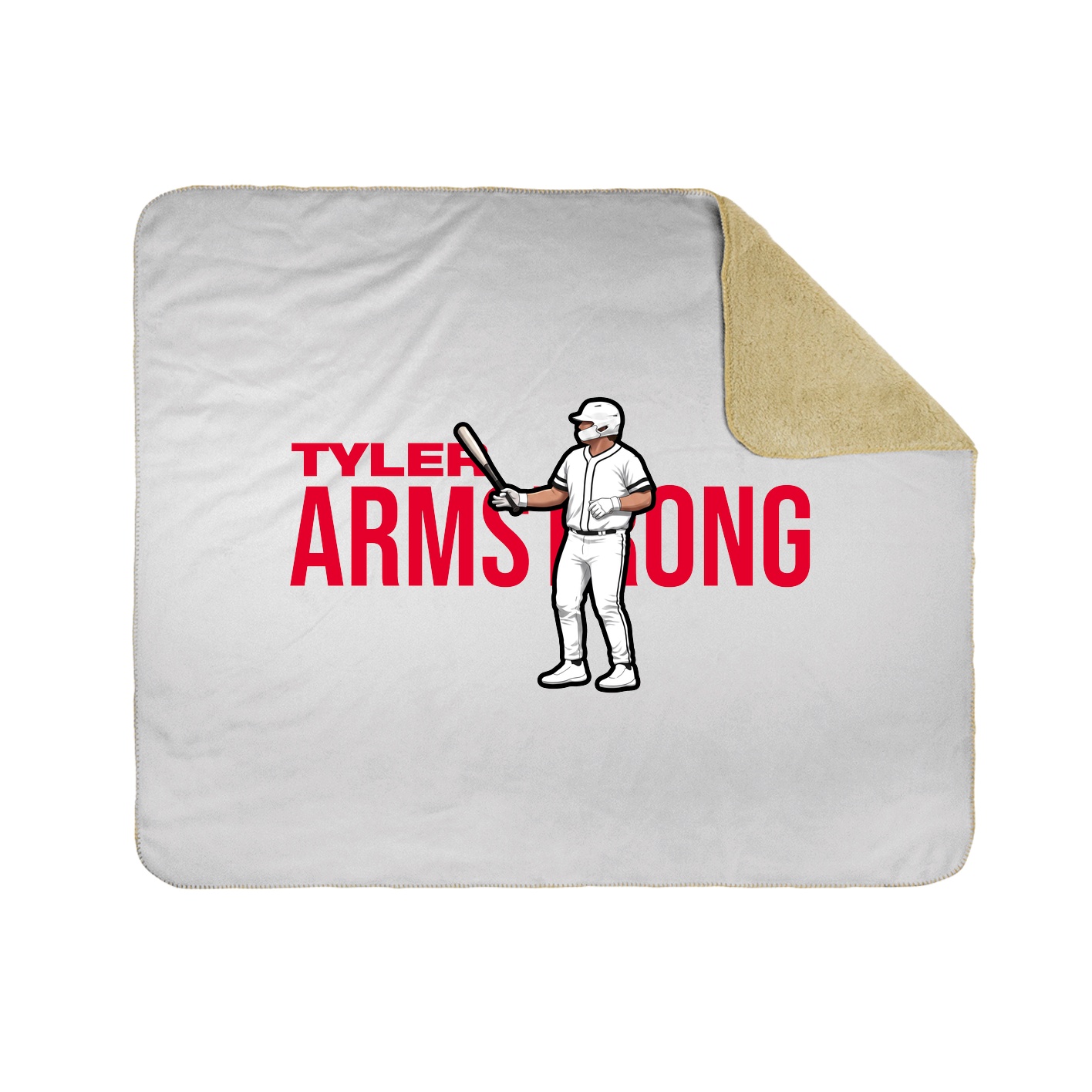 Throw Blanket — Player Name in White