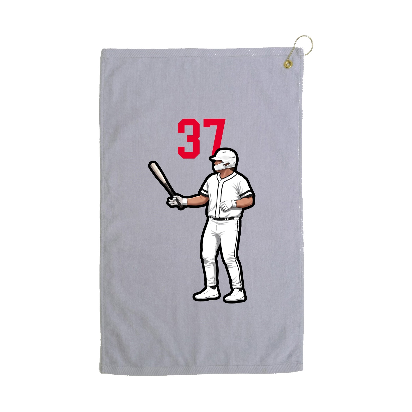 Golf Towel — Number Top in Grey