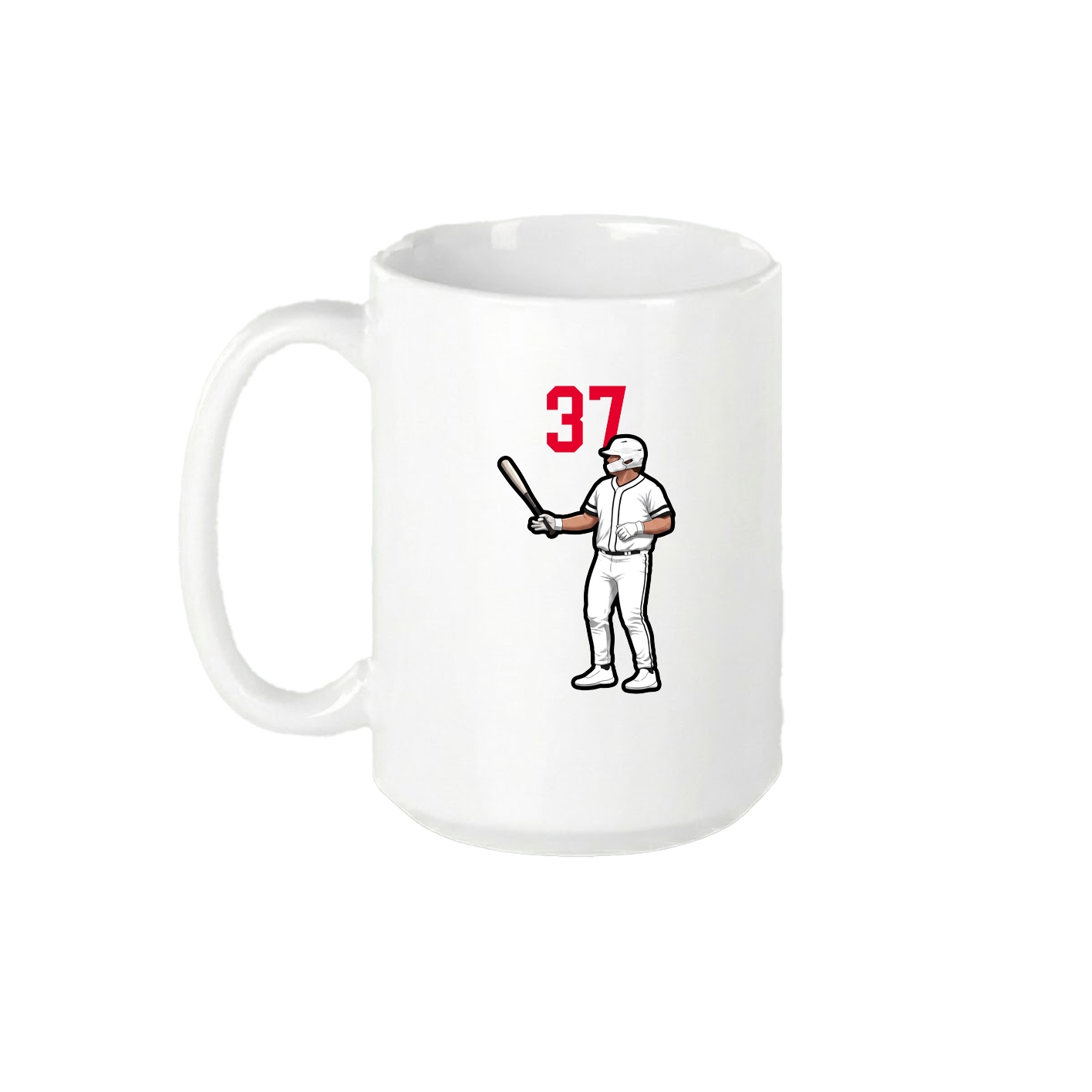 15oz Coffee Mug — Number Top in White