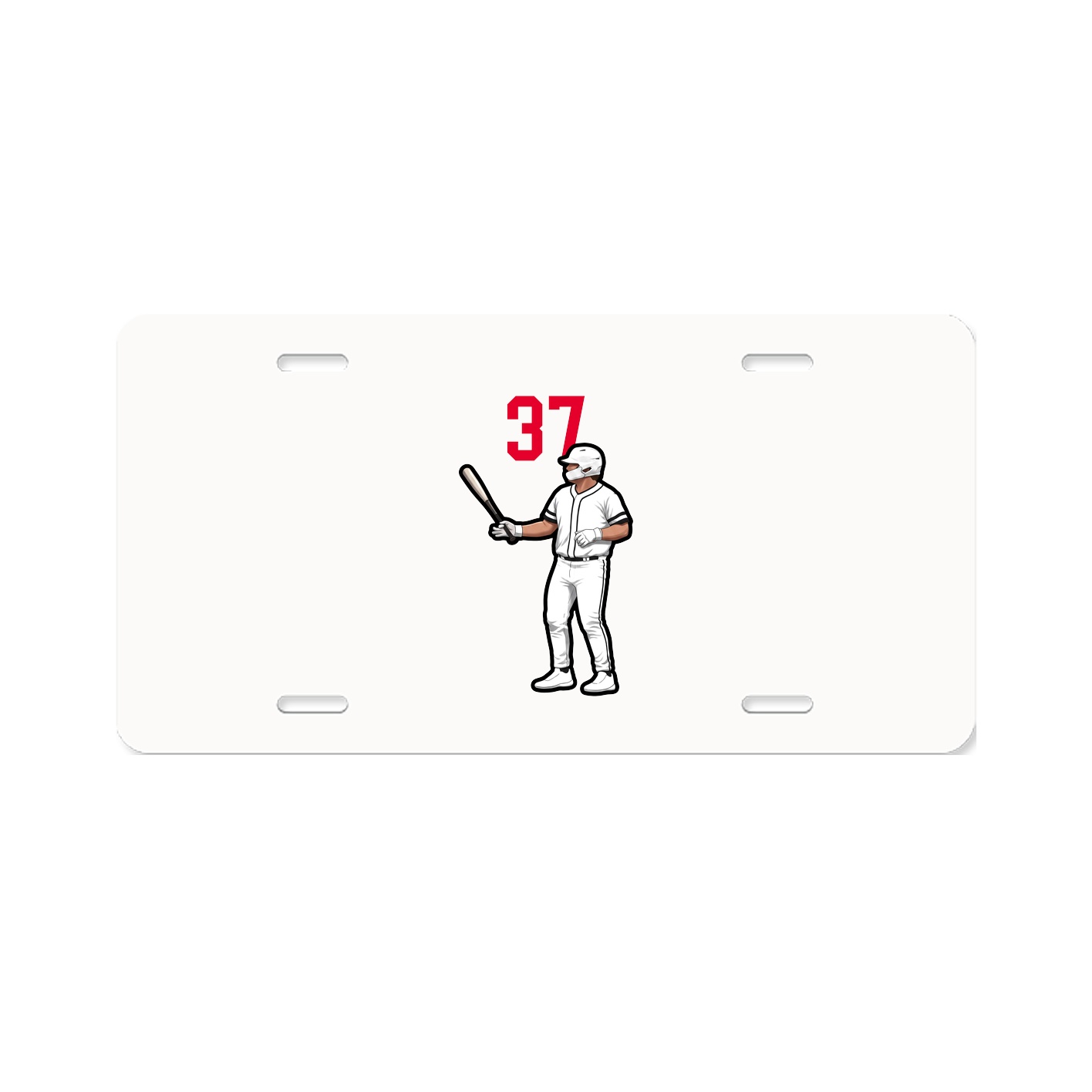 License Plate — Number Top in Classic