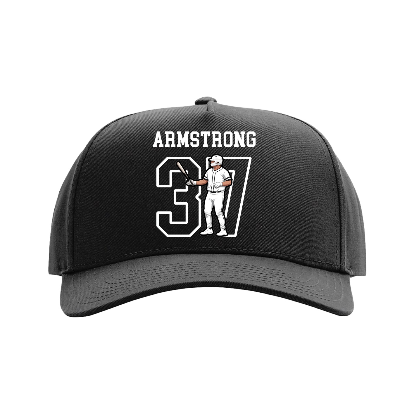 Full Fabric Five-Panel Champ Cap — Shirsey in Black