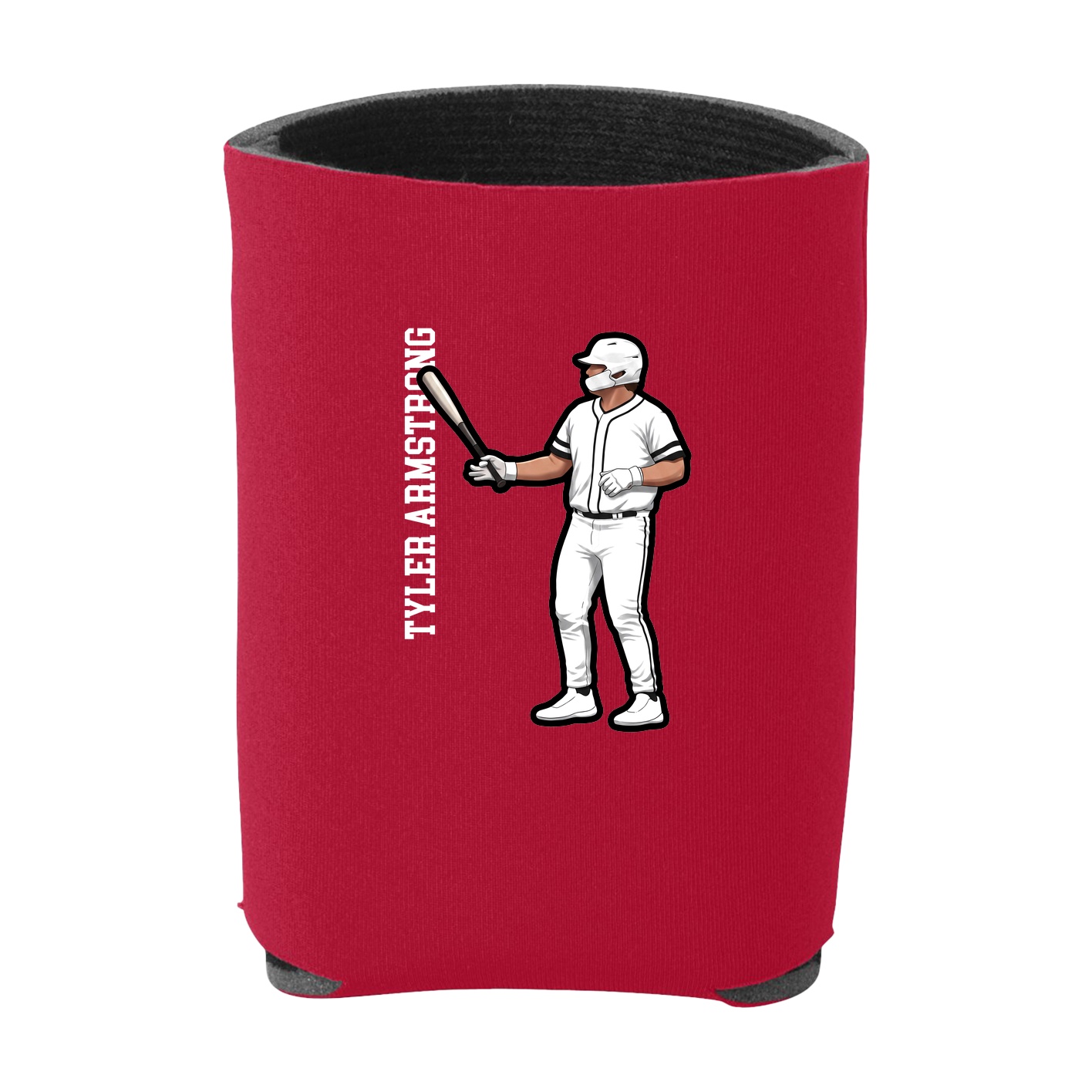 Can Holder — Name Vertical in Red