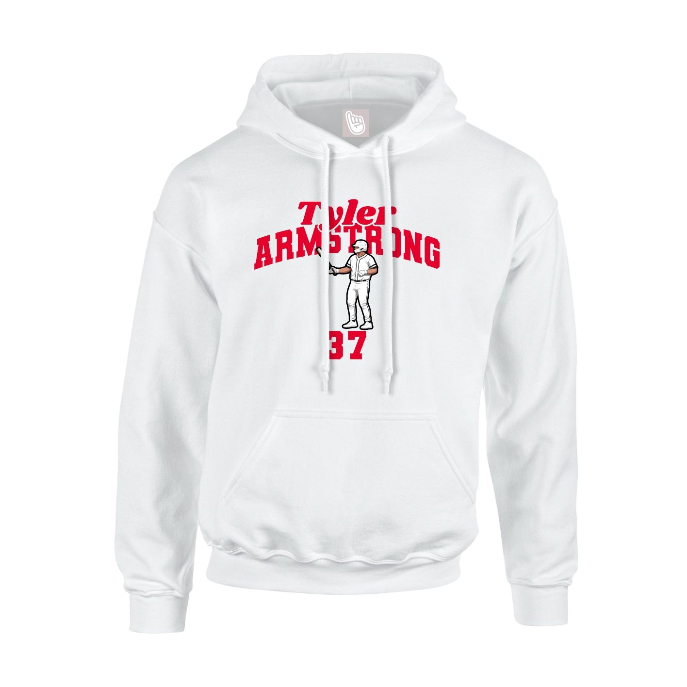 Youth Hoodie — Signature Arch in White