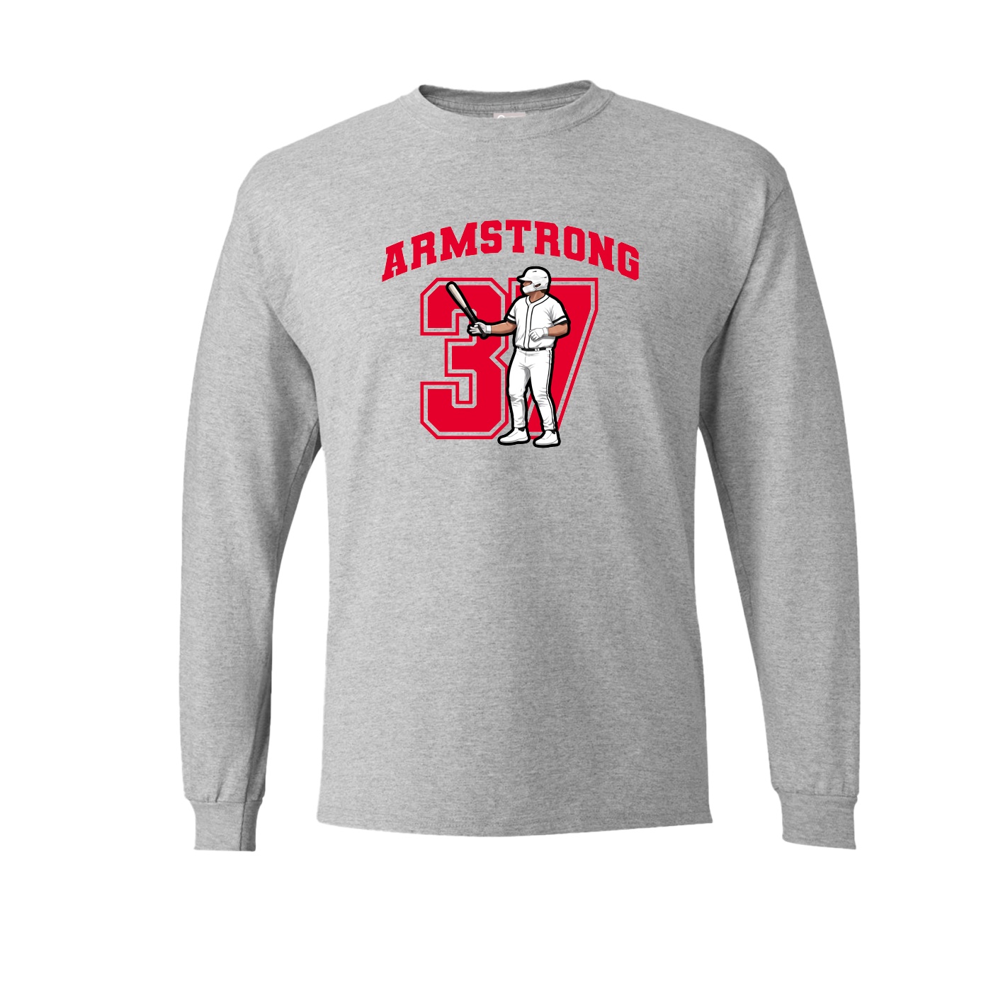 Long Sleeve Tee — Number in Grey