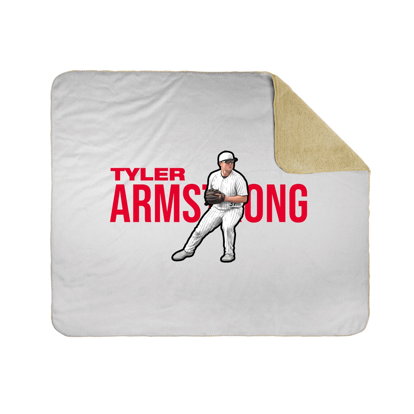 Throw Blanket — Player Name in White