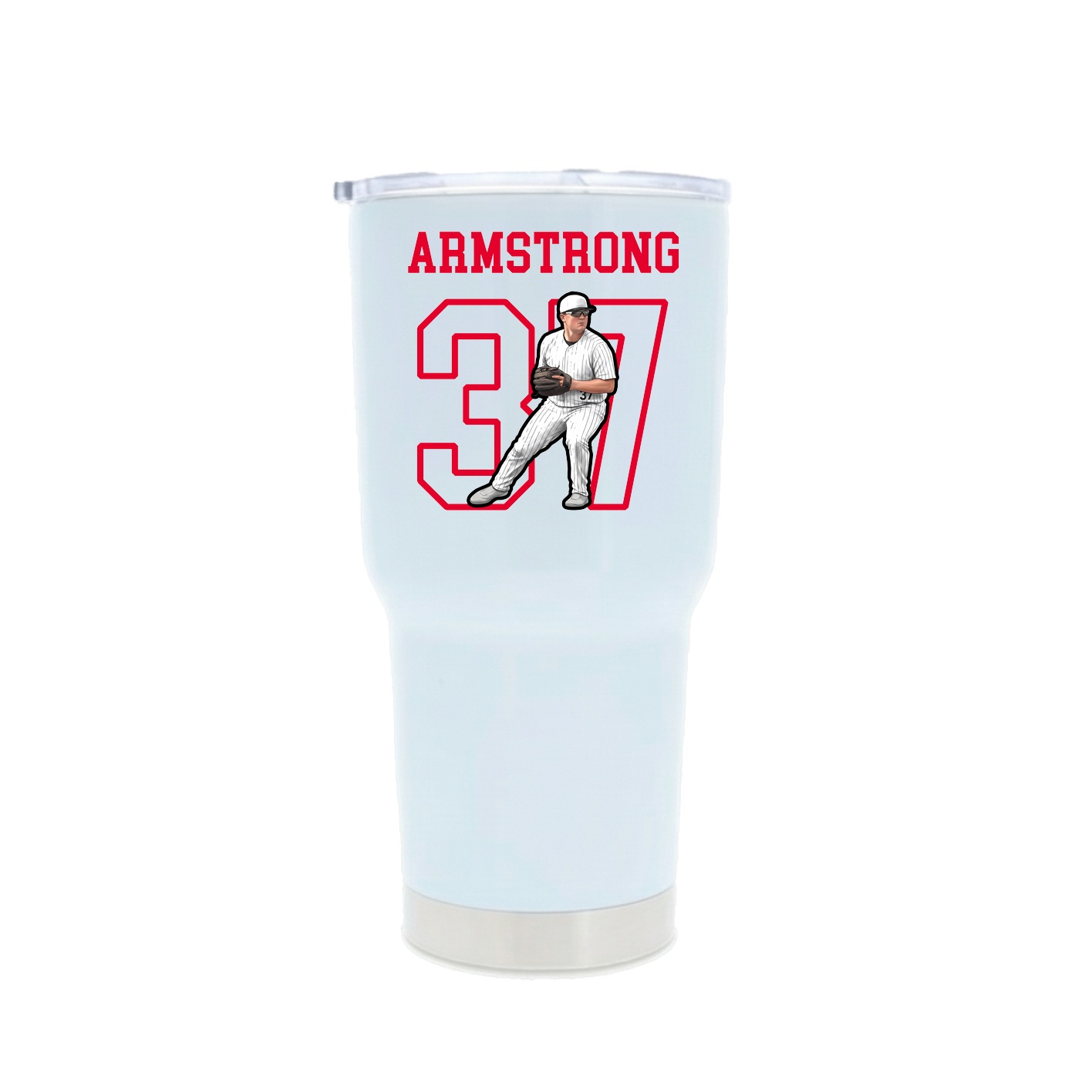 30oz Stainless Steel Tumbler — Shirsey in White