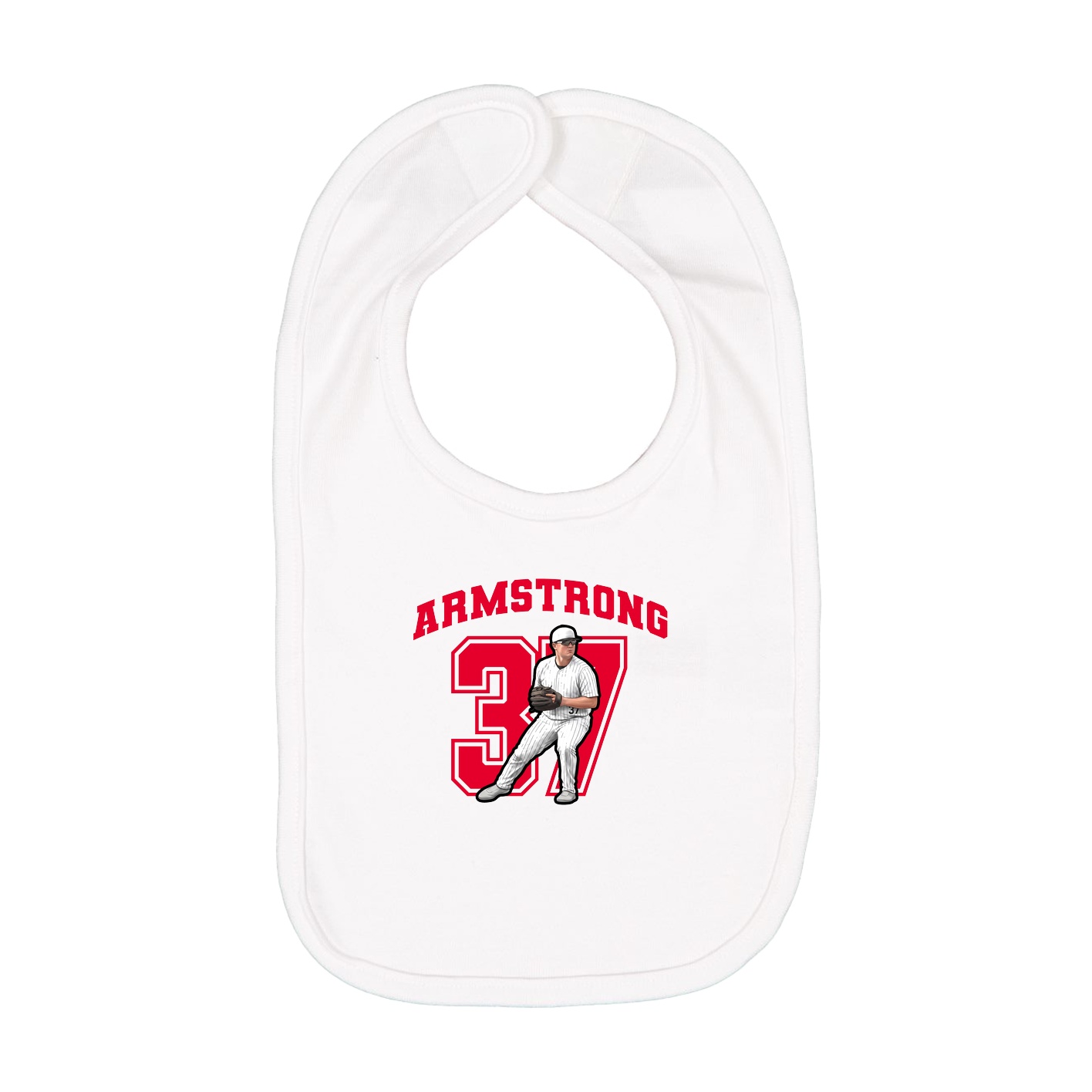 Infant Bib — Number in White
