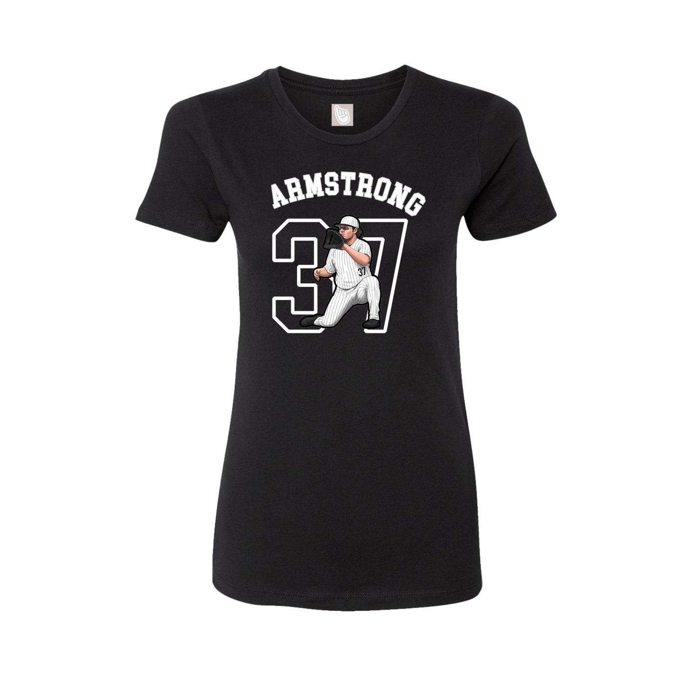 Fitted Women's Tee — Shirsey Arch in Black