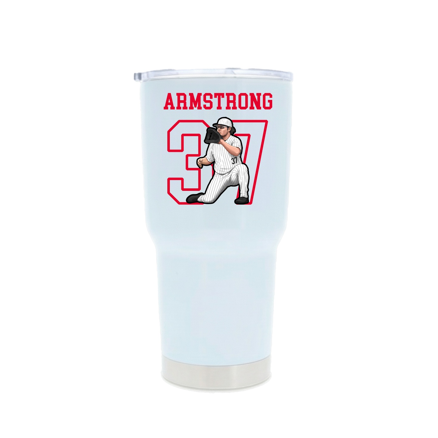 30oz Stainless Steel Tumbler — Shirsey in White