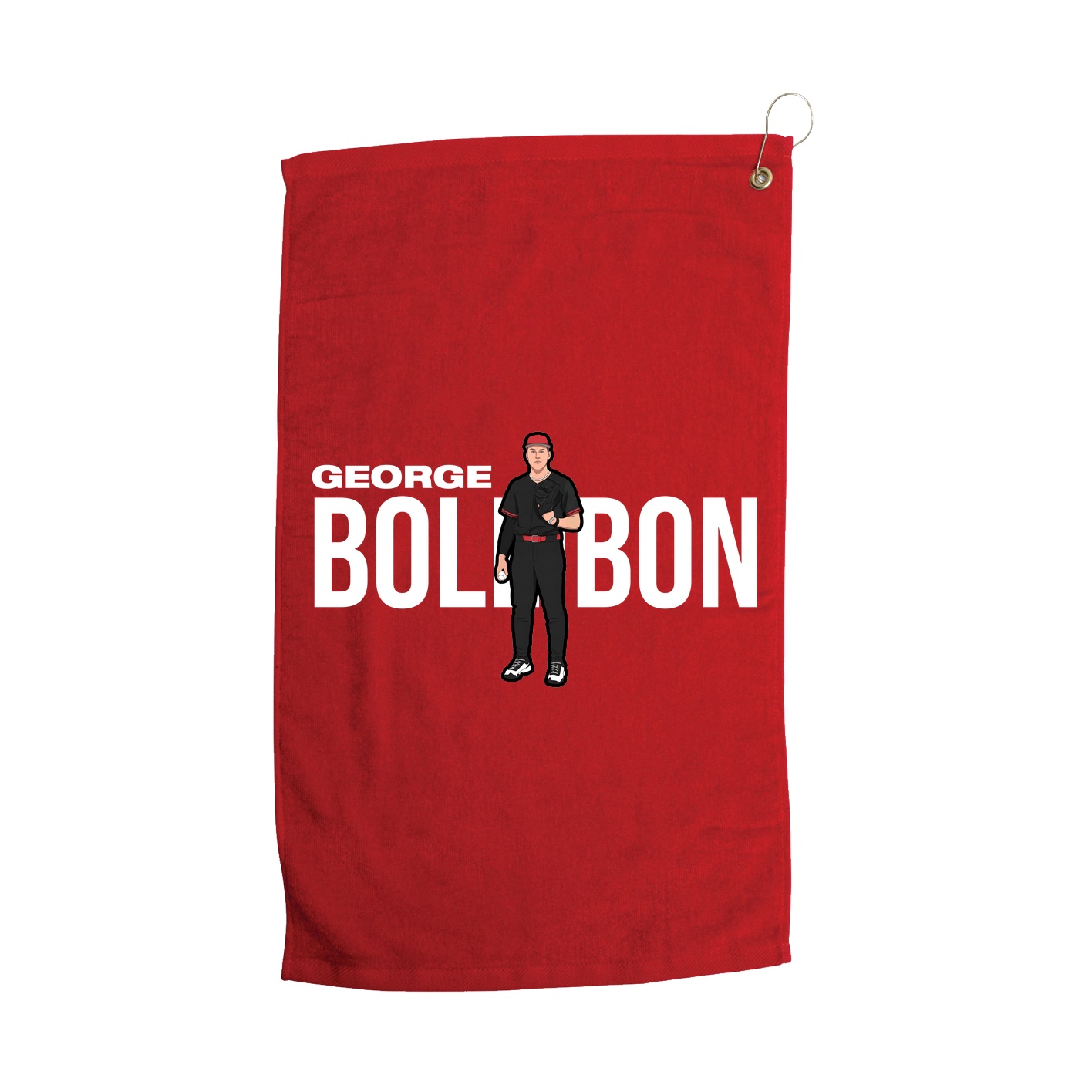 Golf Towel — Player Name in Red