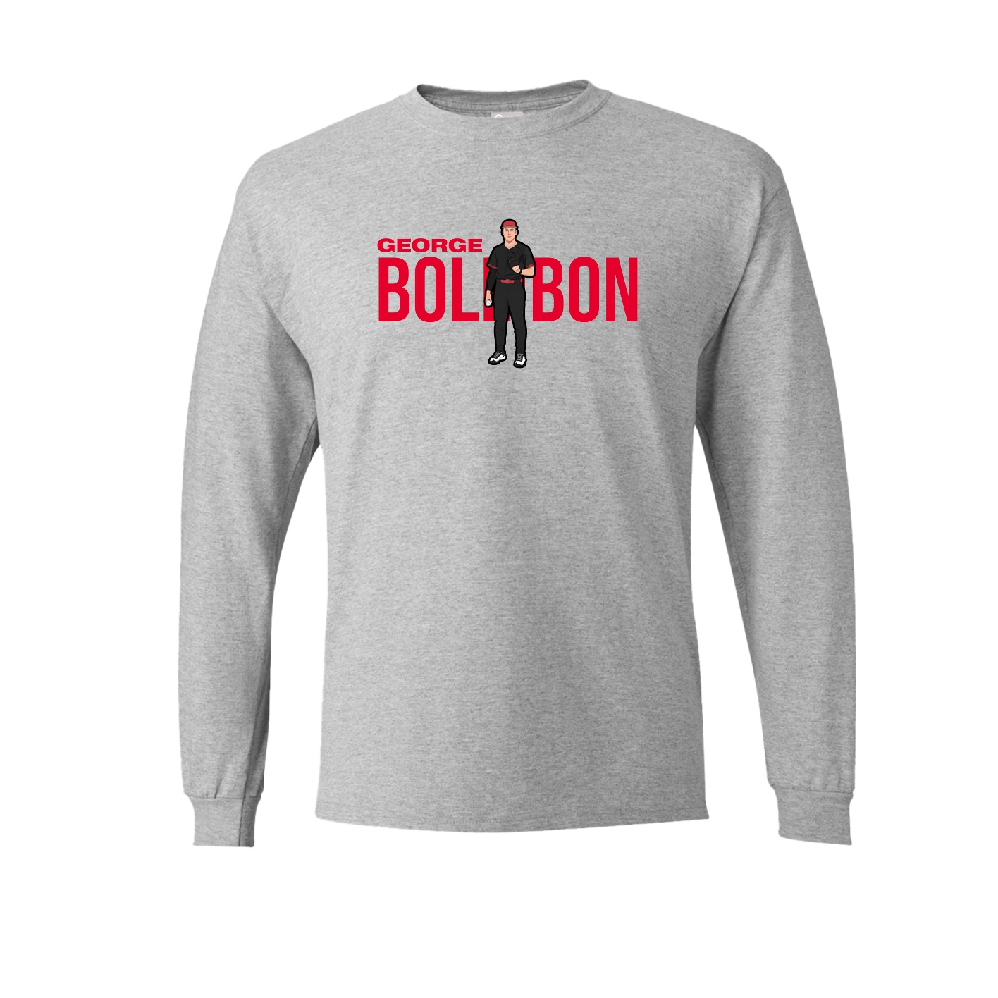 Long Sleeve Tee — Player Name in Grey