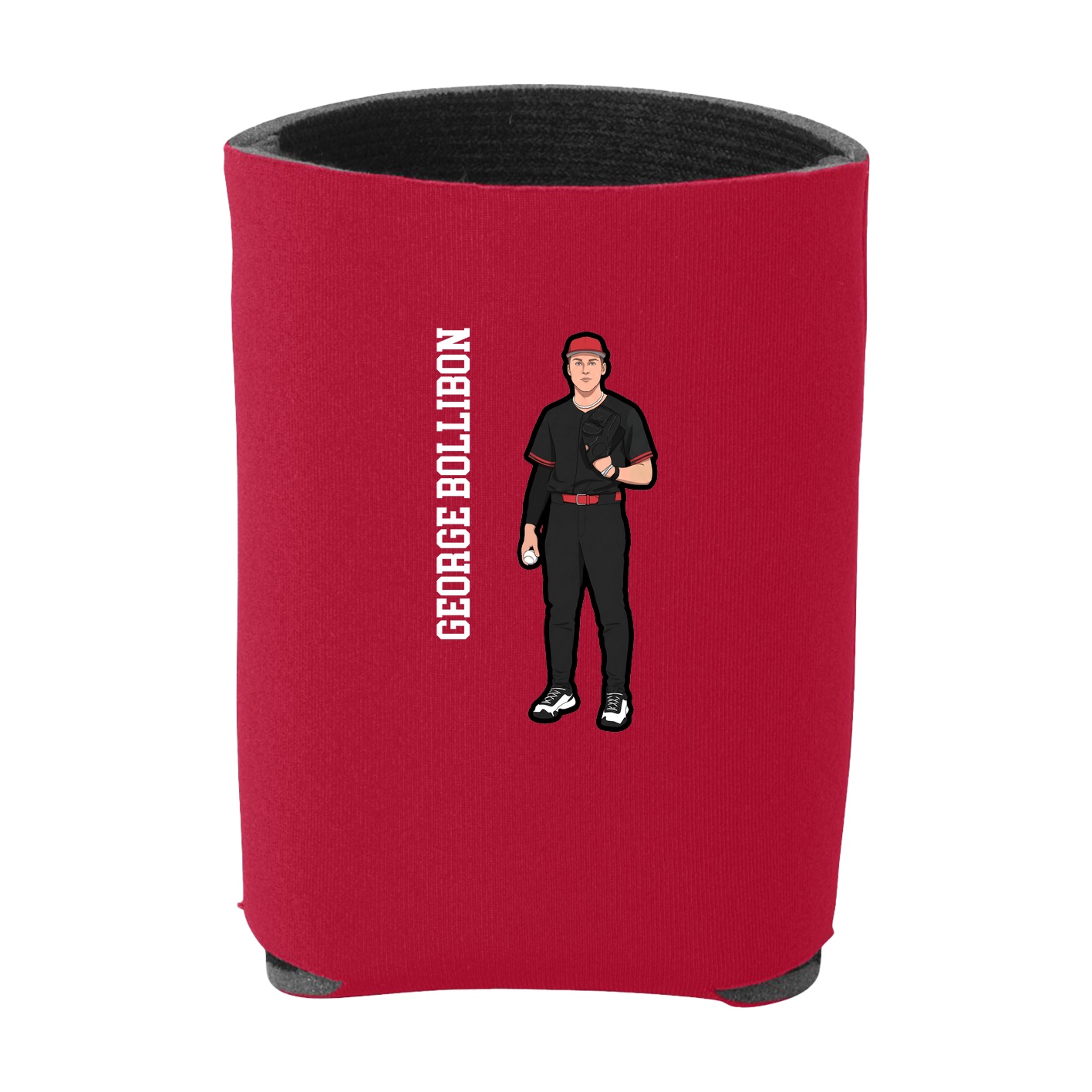 Can Holder — Name Vertical in Red