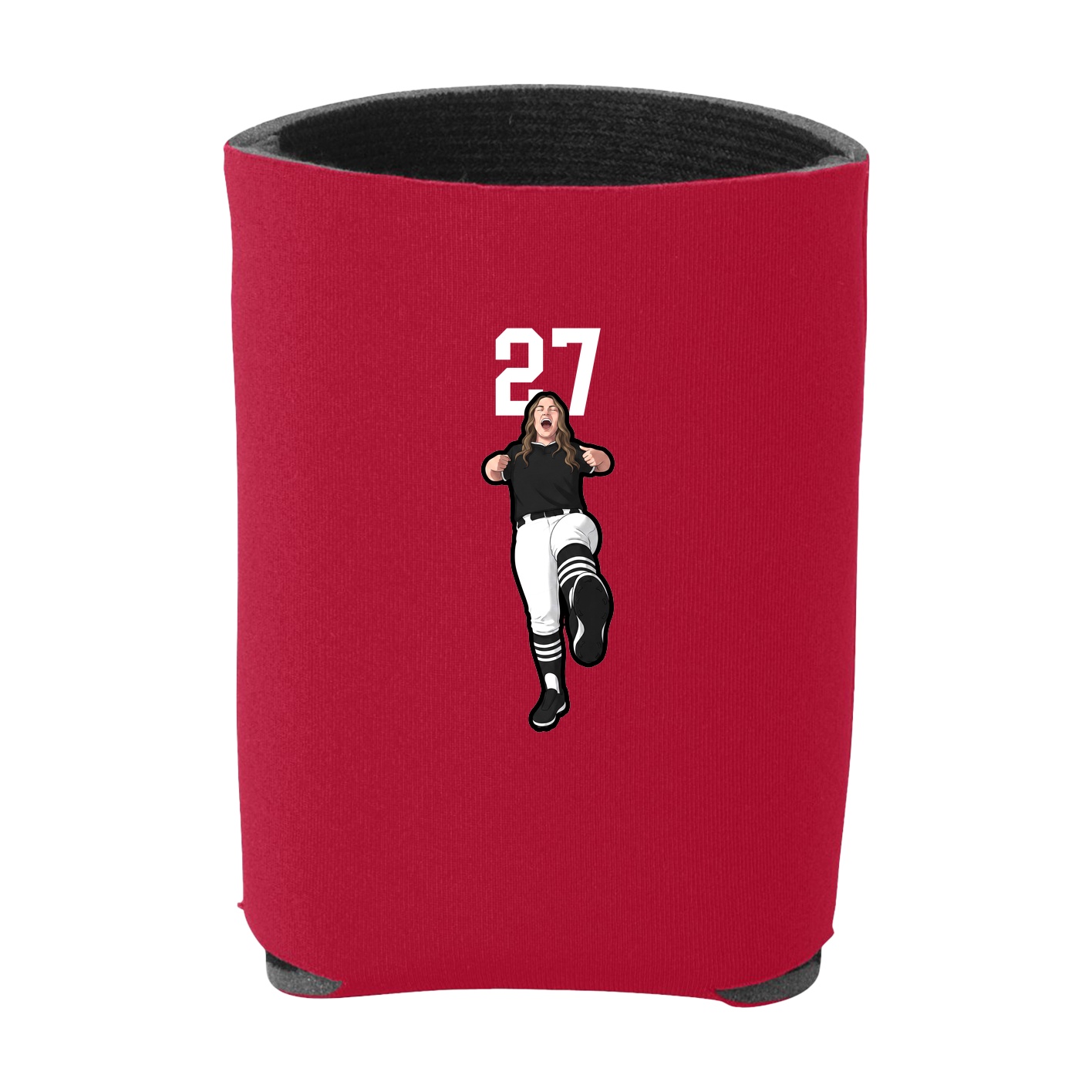 Can Holder — Number Top in Red