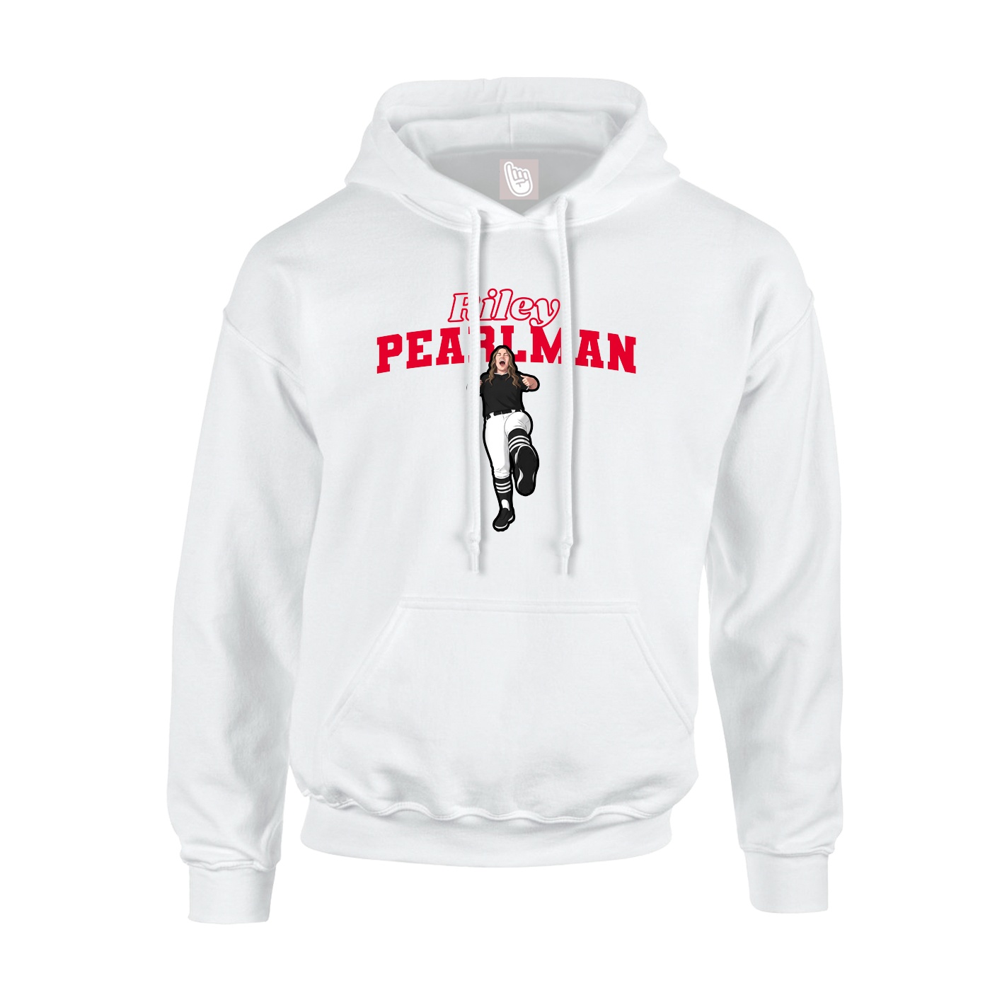 Hoodie — Name Arch in White