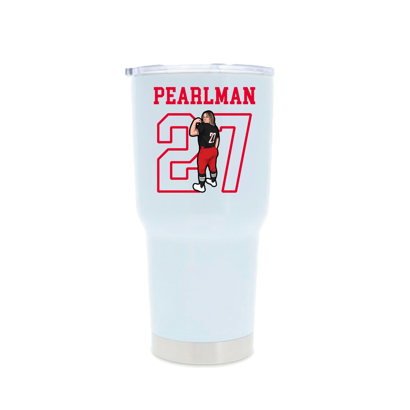 30oz Stainless Steel Tumbler — Shirsey in White