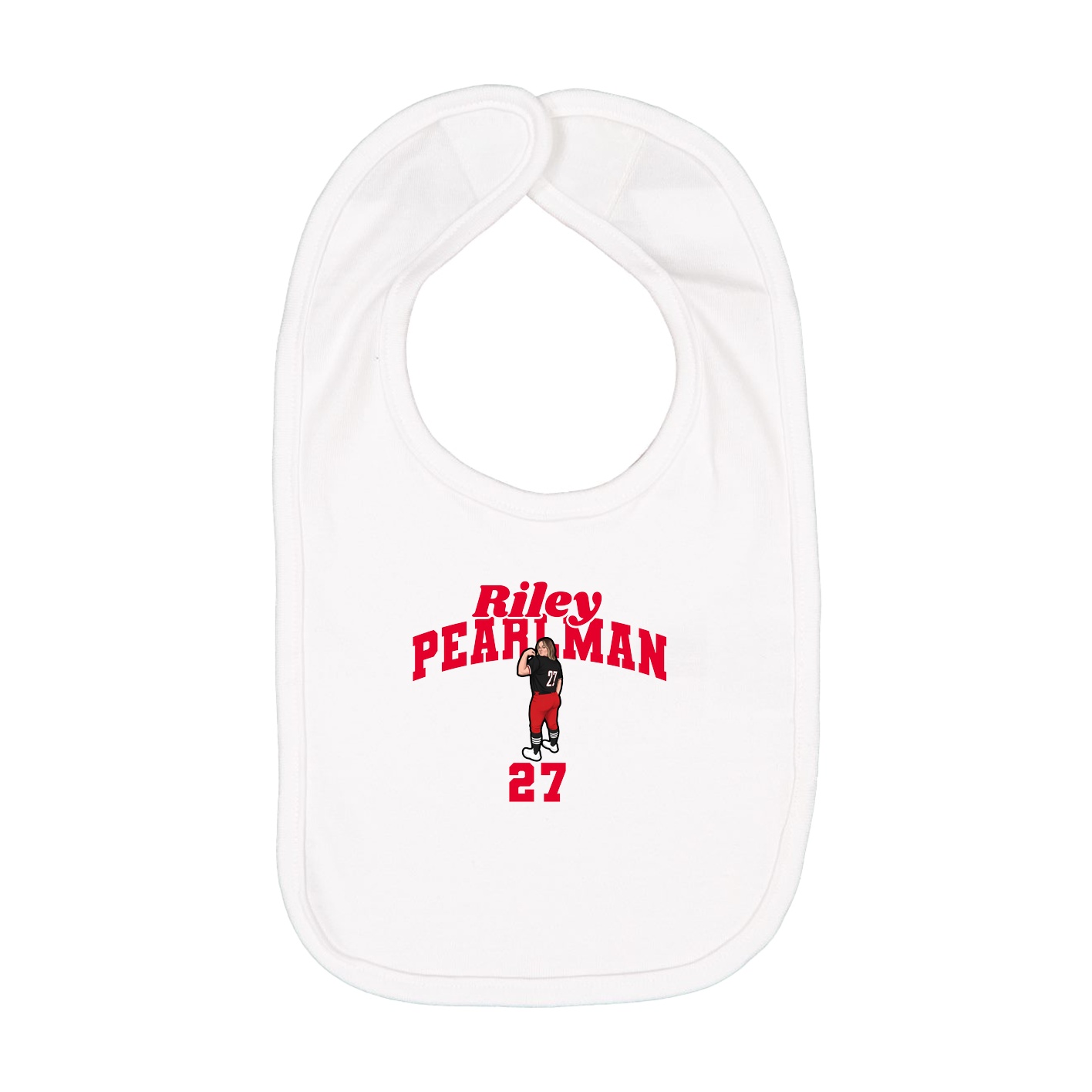Infant Bib — Signature Arch in White