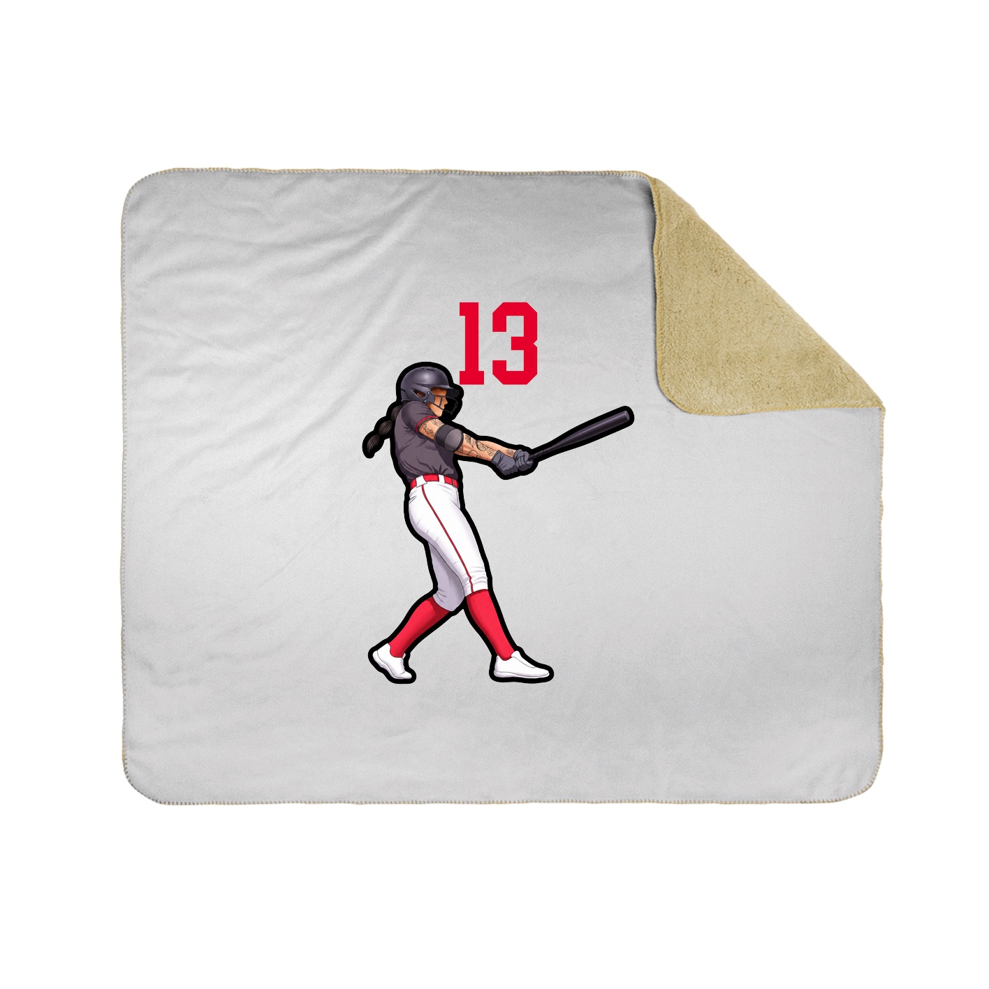 Throw Blanket — Number Top in White