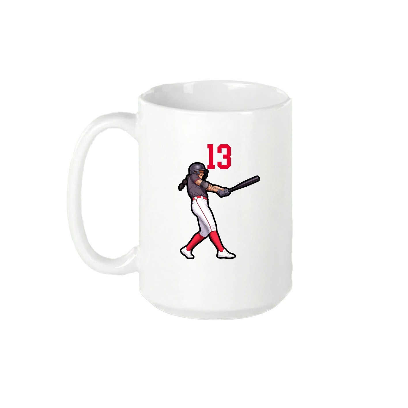 15oz Coffee Mug — Number Top in White