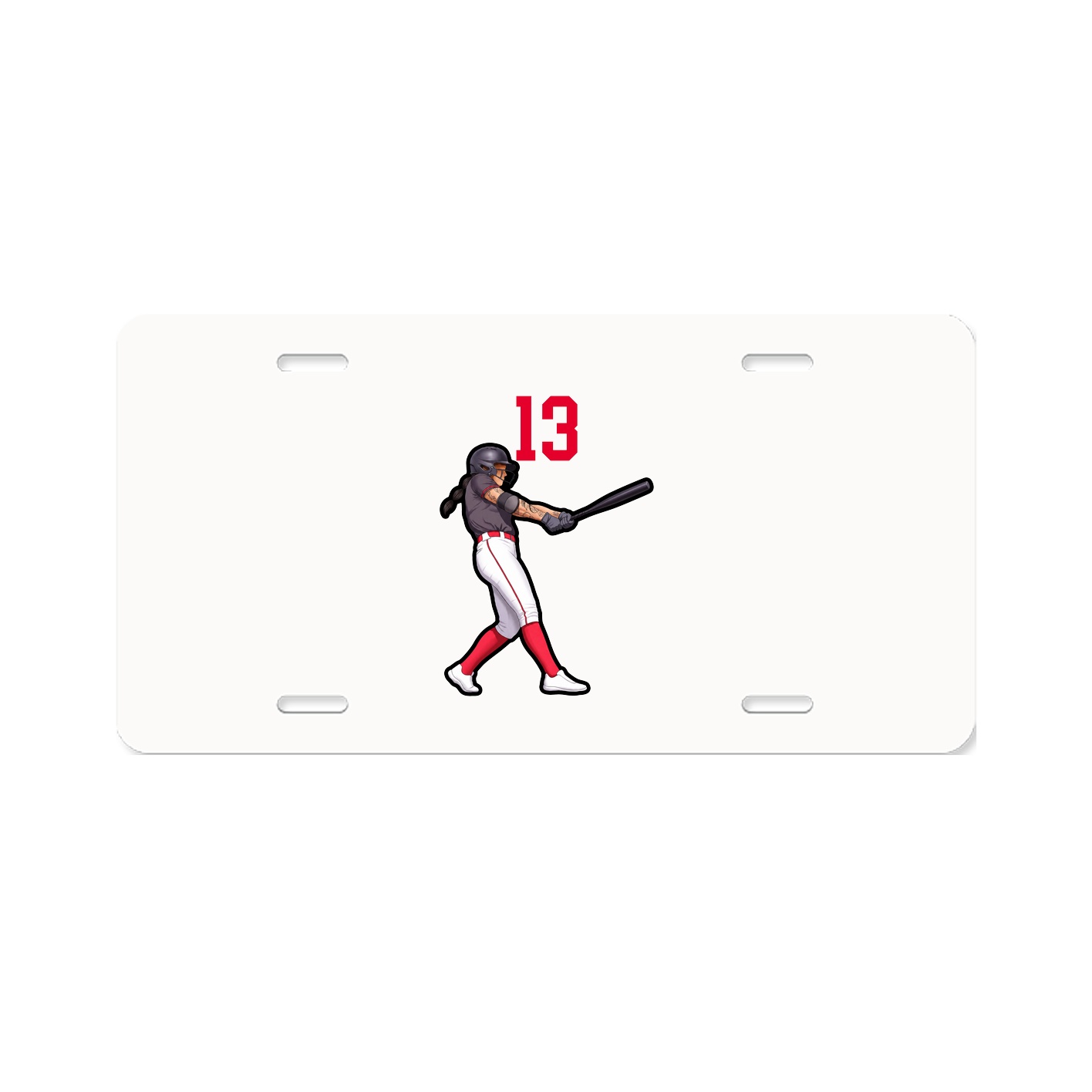 License Plate — Number Top in Classic