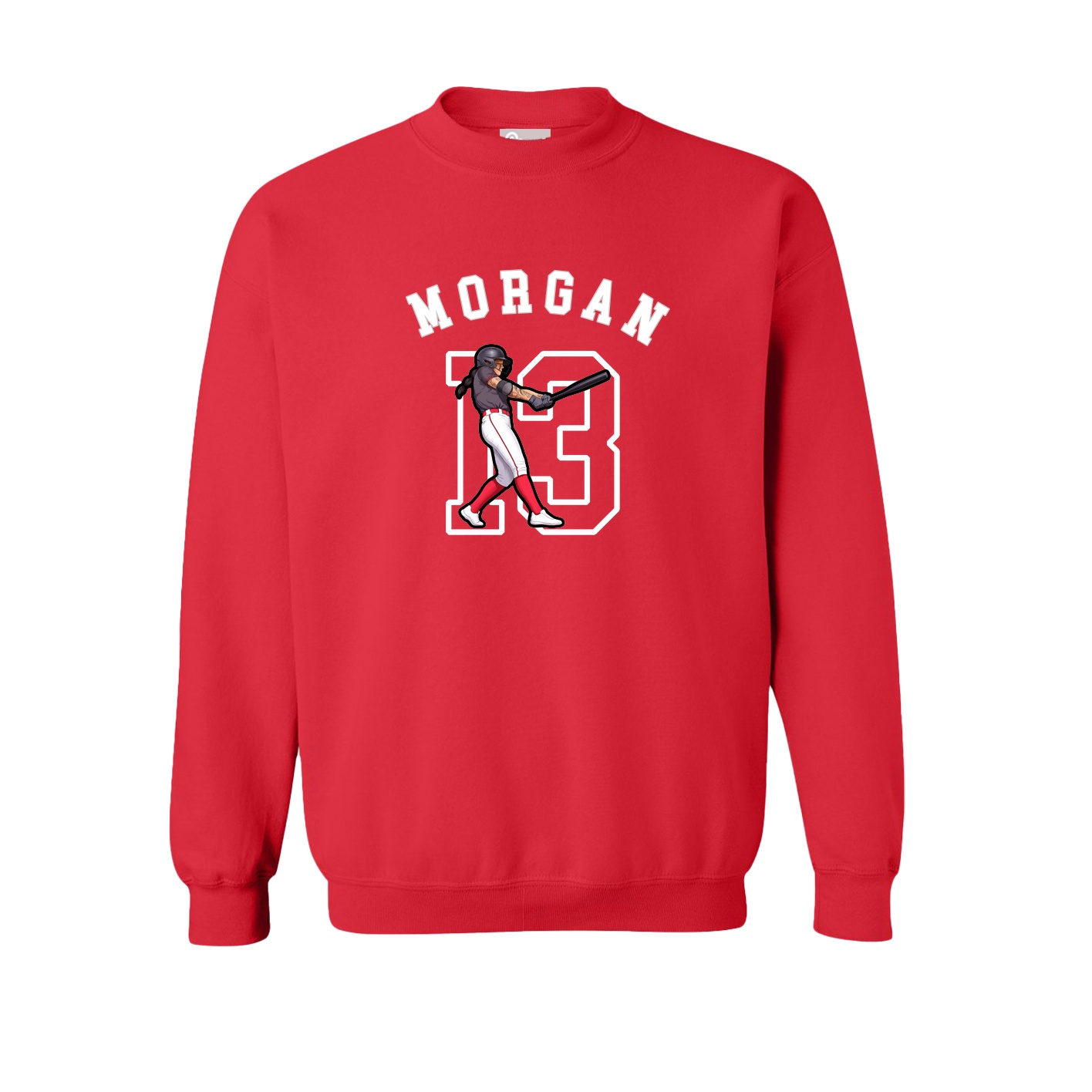 Fleece Crew — Shirsey Arch in Red