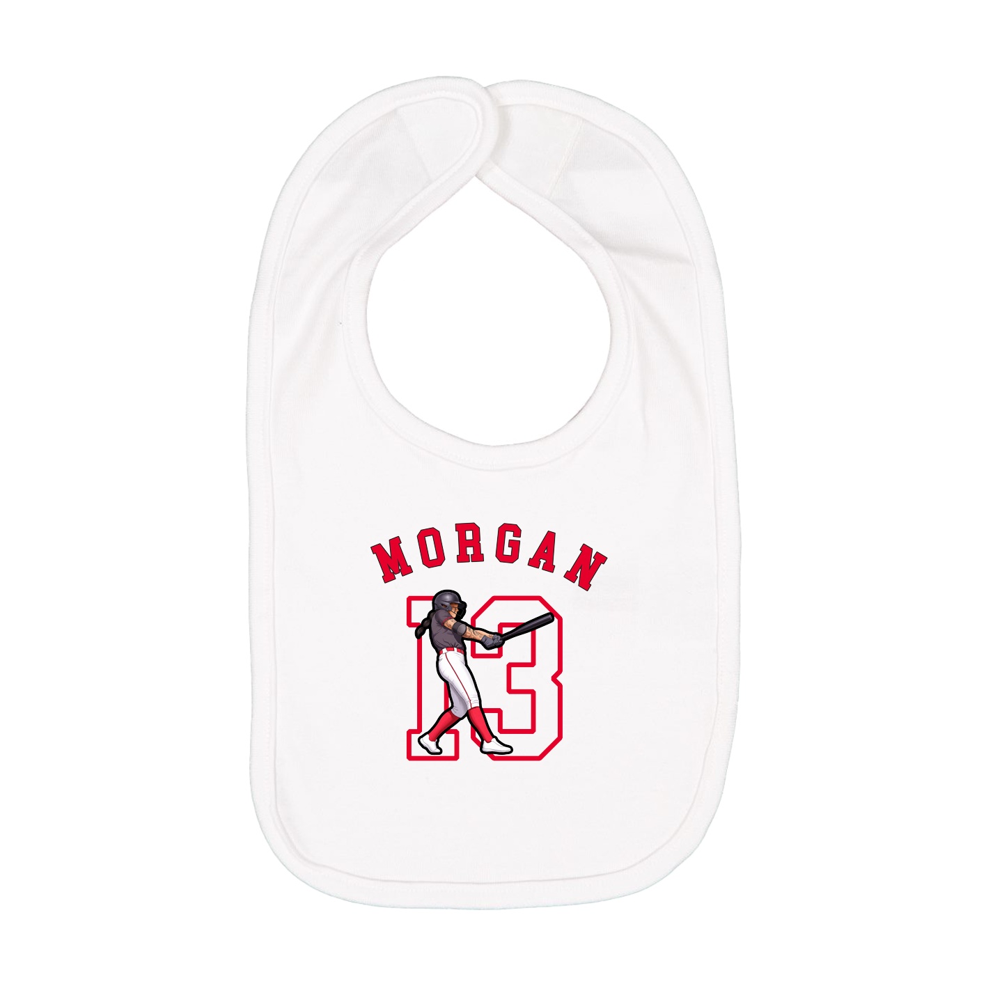 Infant Bib — Shirsey Arch in White