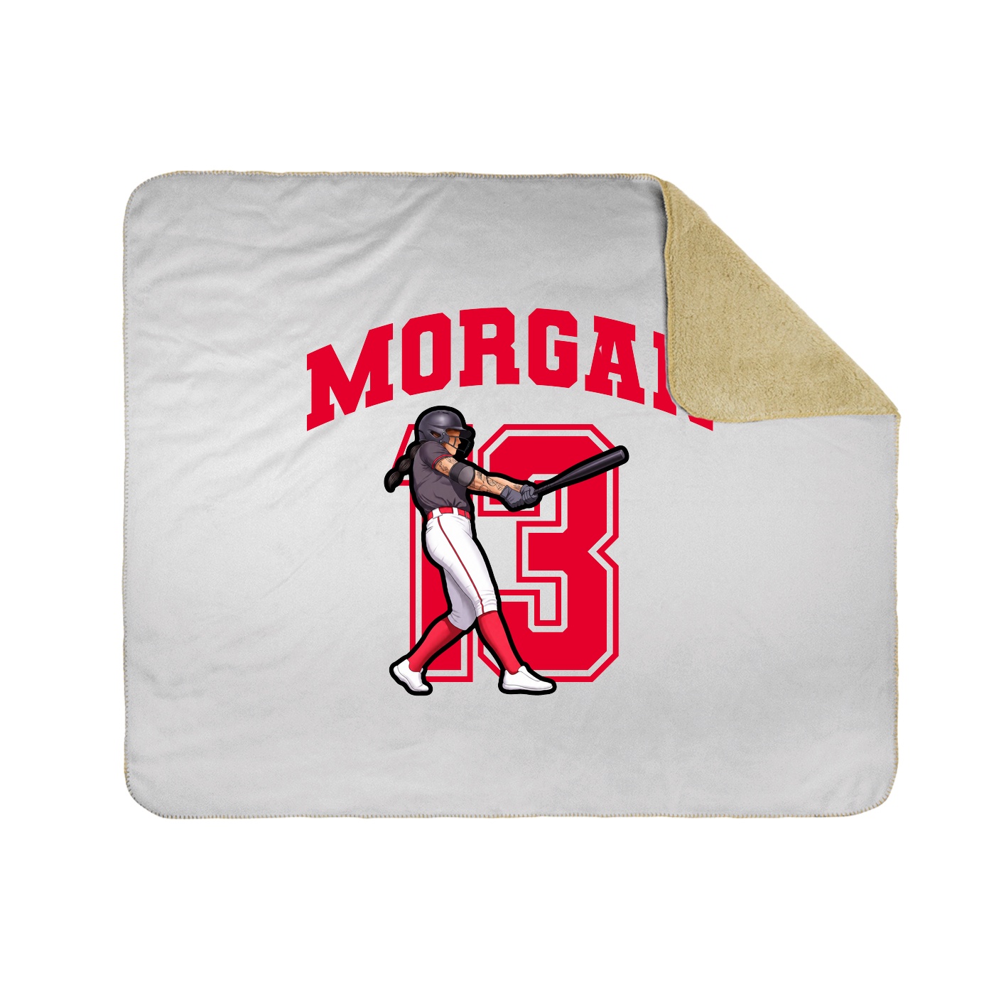 Throw Blanket — Number in White