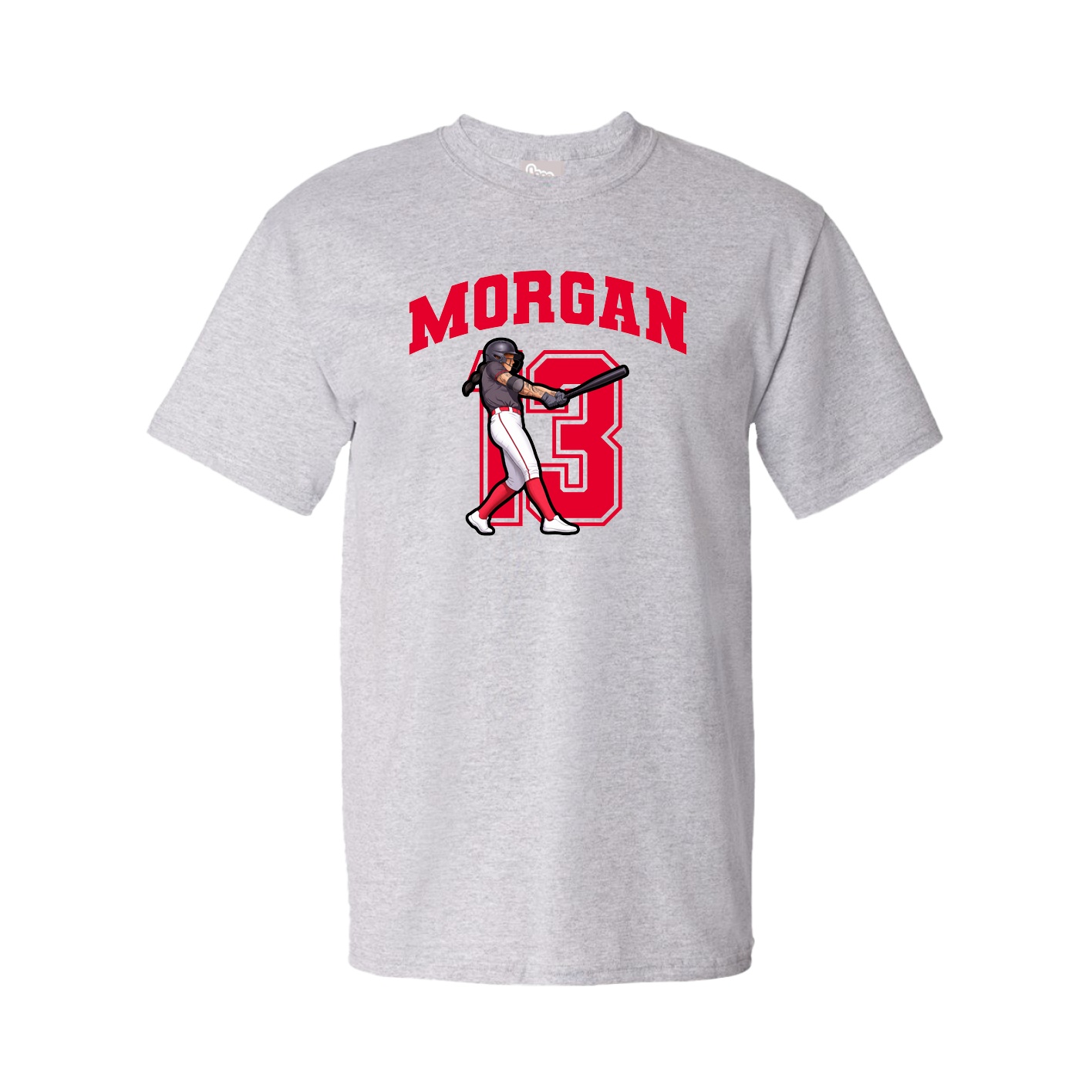 Youth Tee — Number in Grey