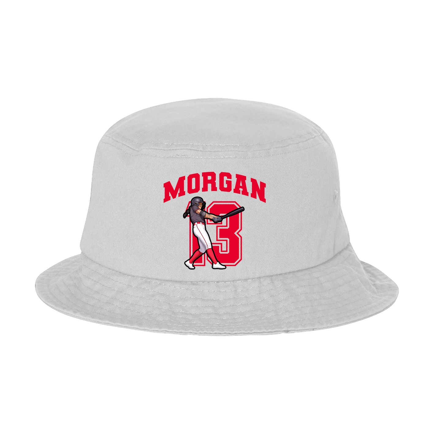 Bucket Cap — Number in White