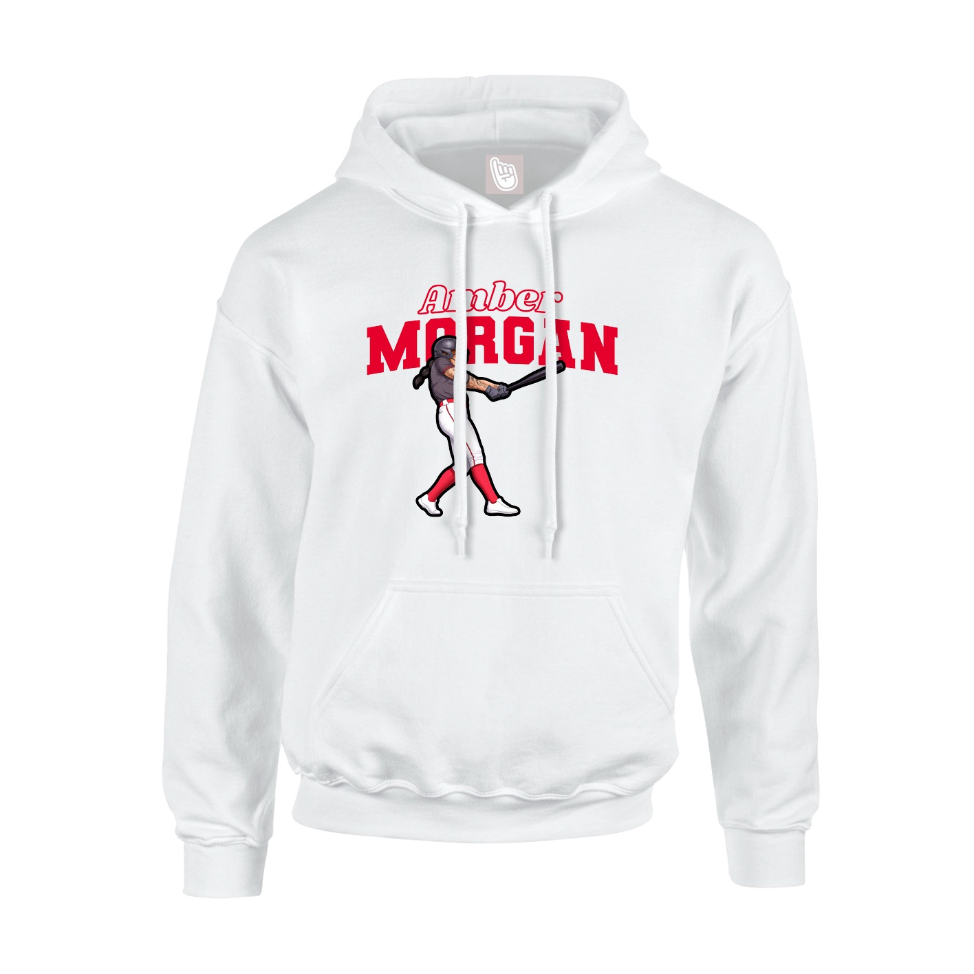 Hoodie — Name Arch in White