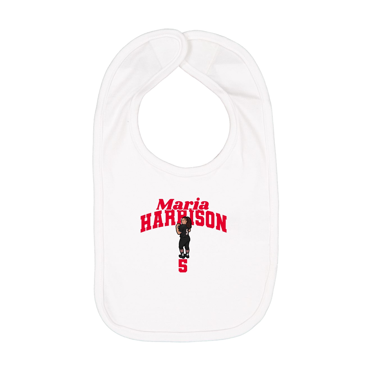 Infant Bib — Signature Arch in White