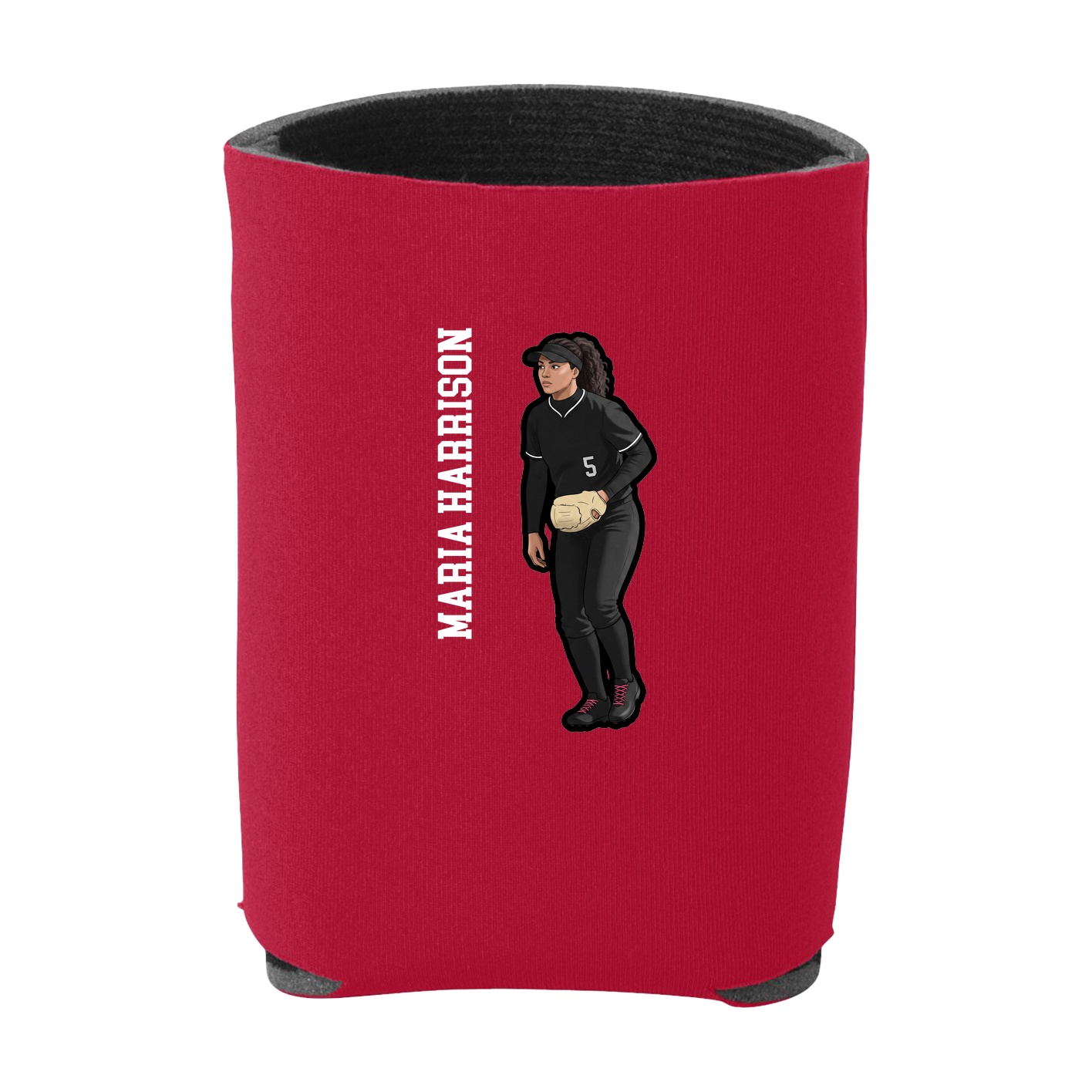 Can Holder — Name Vertical in Red