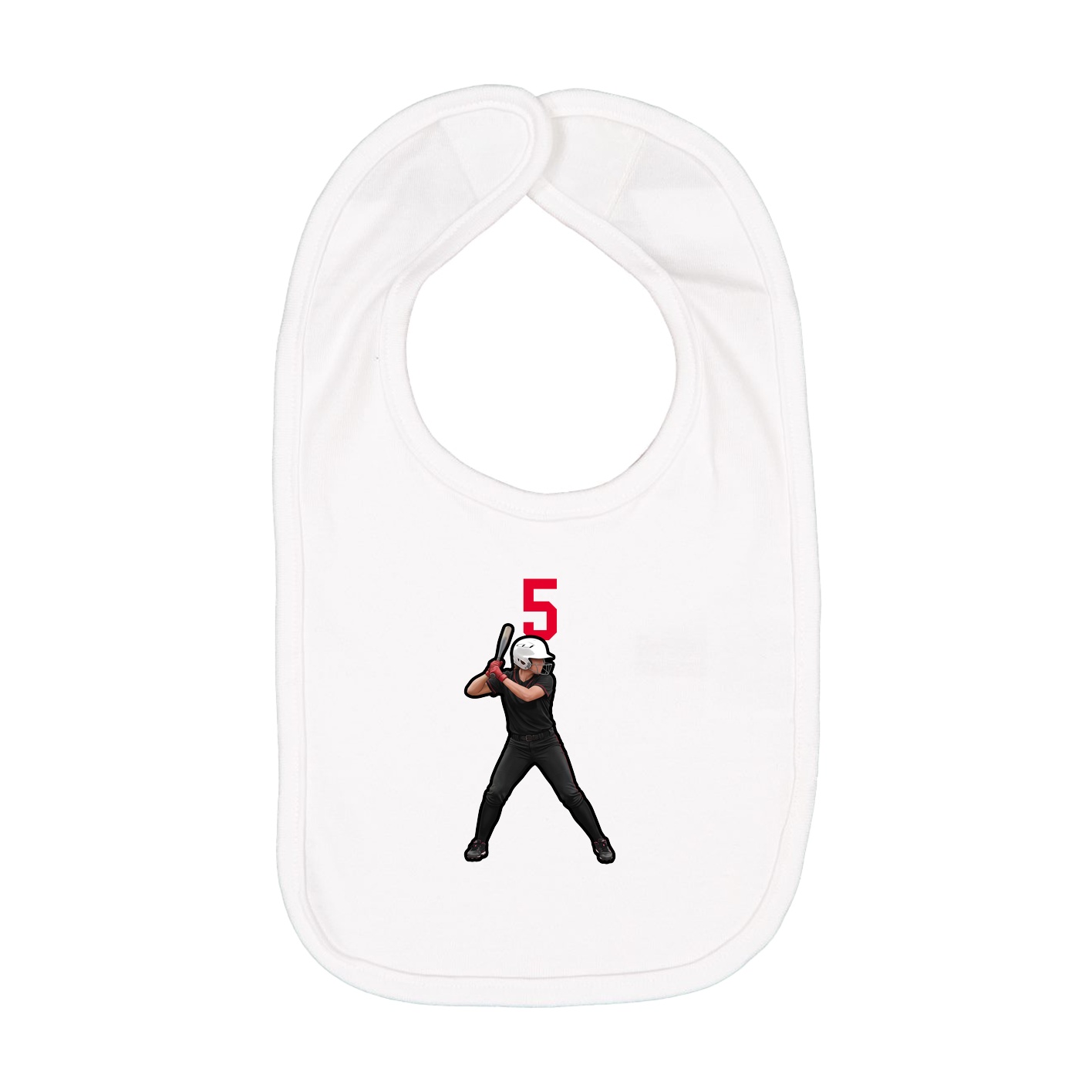 Infant Bib — Number Top in White