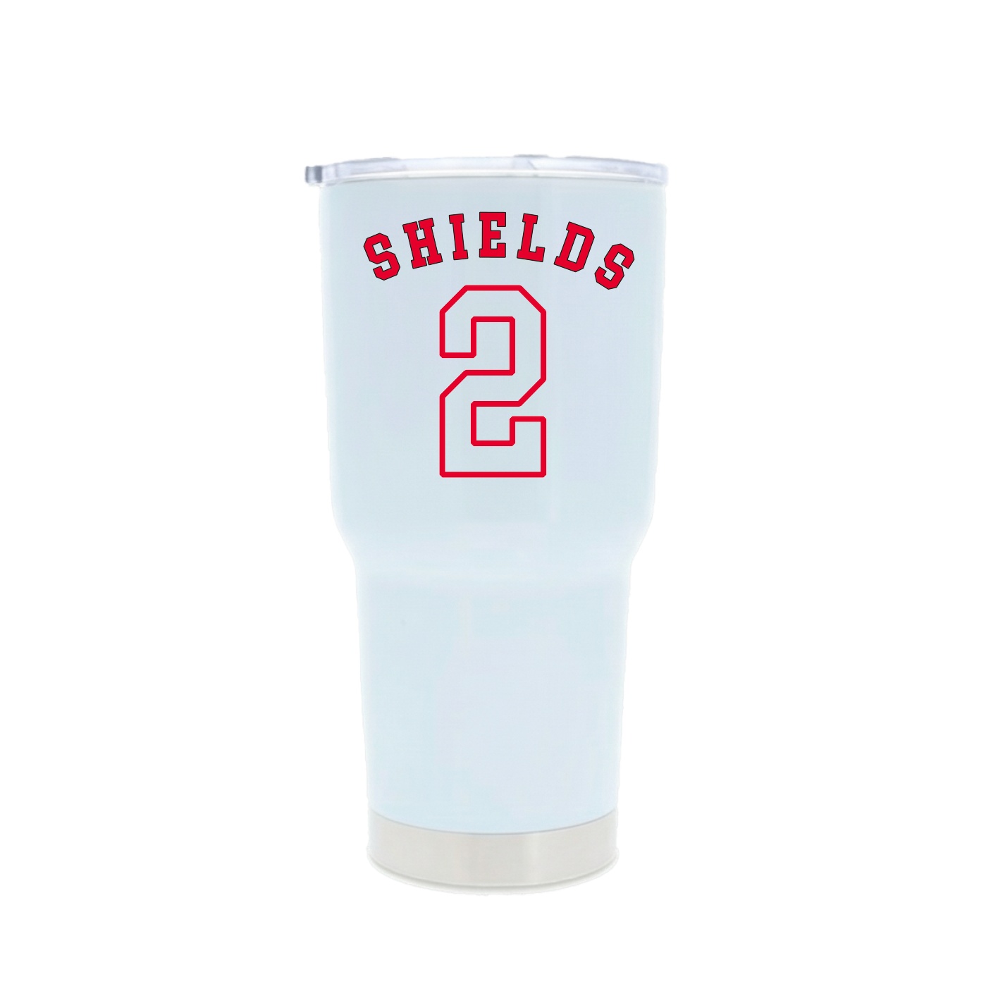 30oz Stainless Steel Tumbler — Shirsey Arch in White