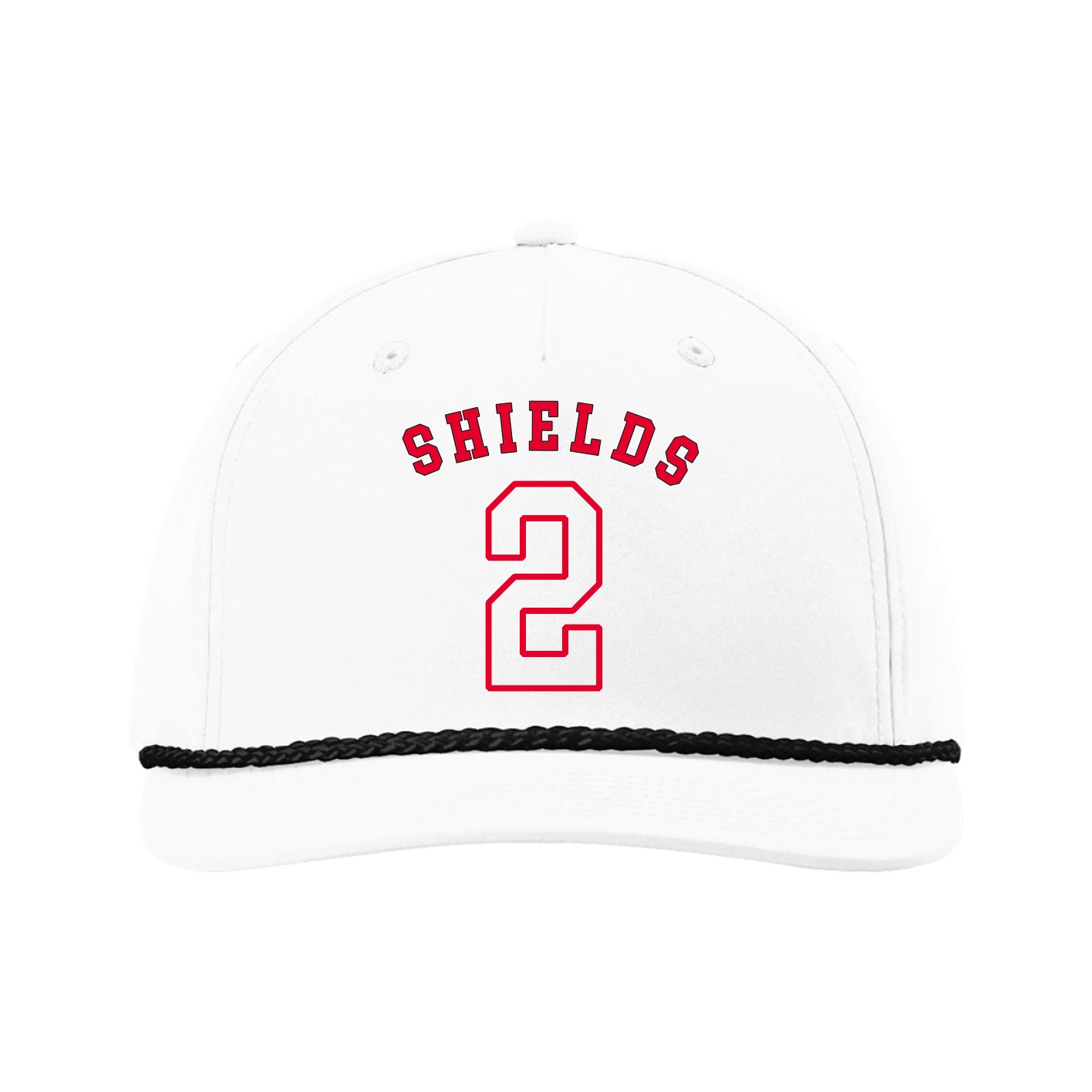 Five-Panel Classic Rope Cap — Shirsey Arch in White