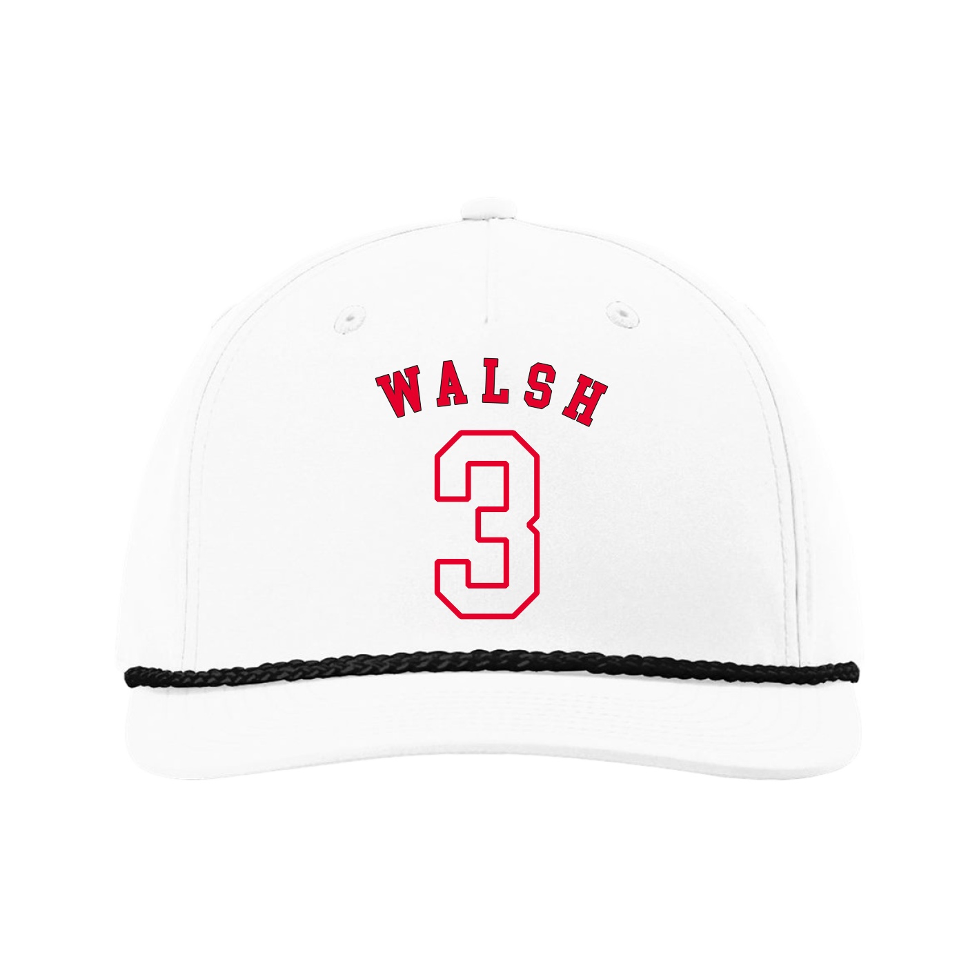 Five-Panel Classic Rope Cap — Shirsey Arch in White