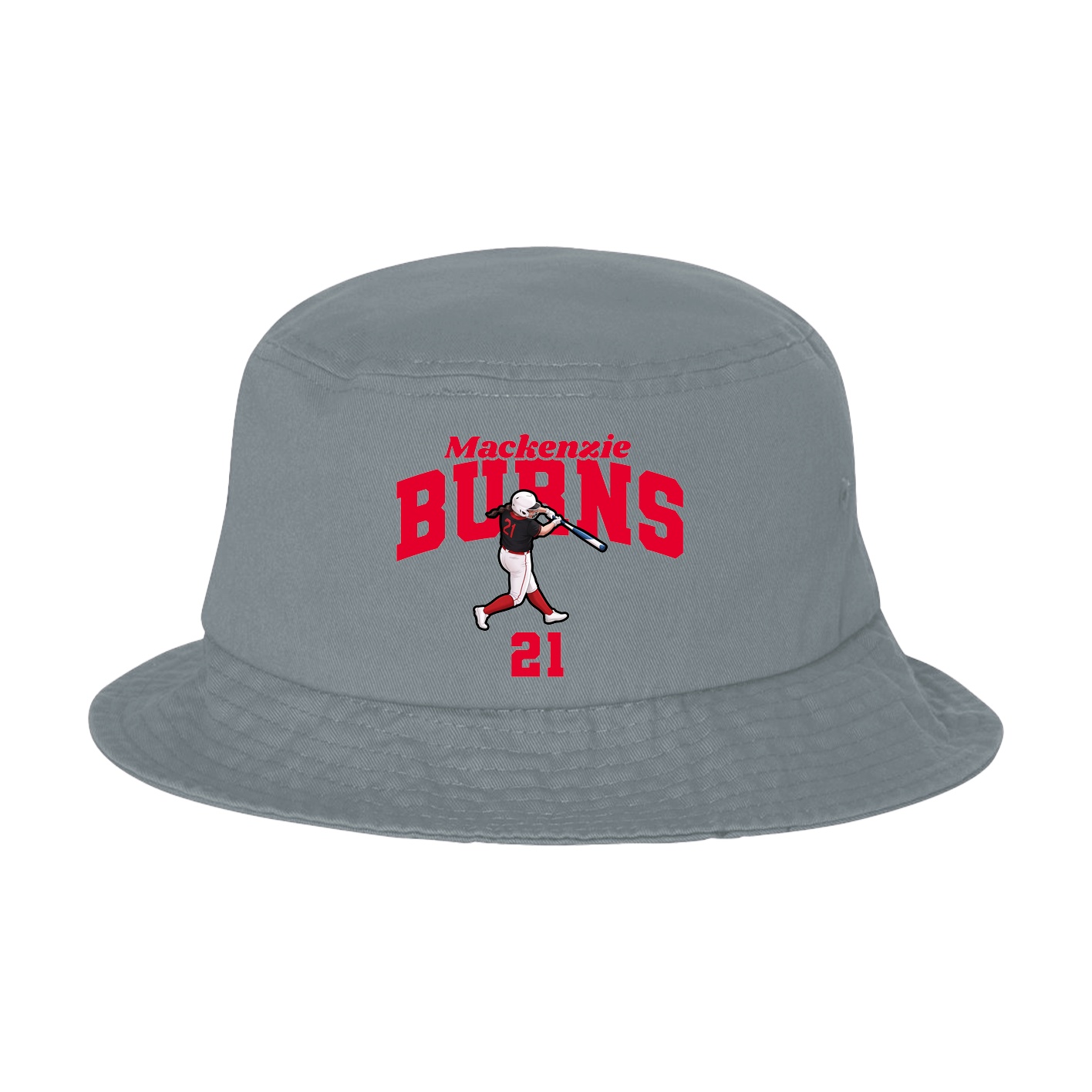 Bucket Cap — Signature Arch in Grey